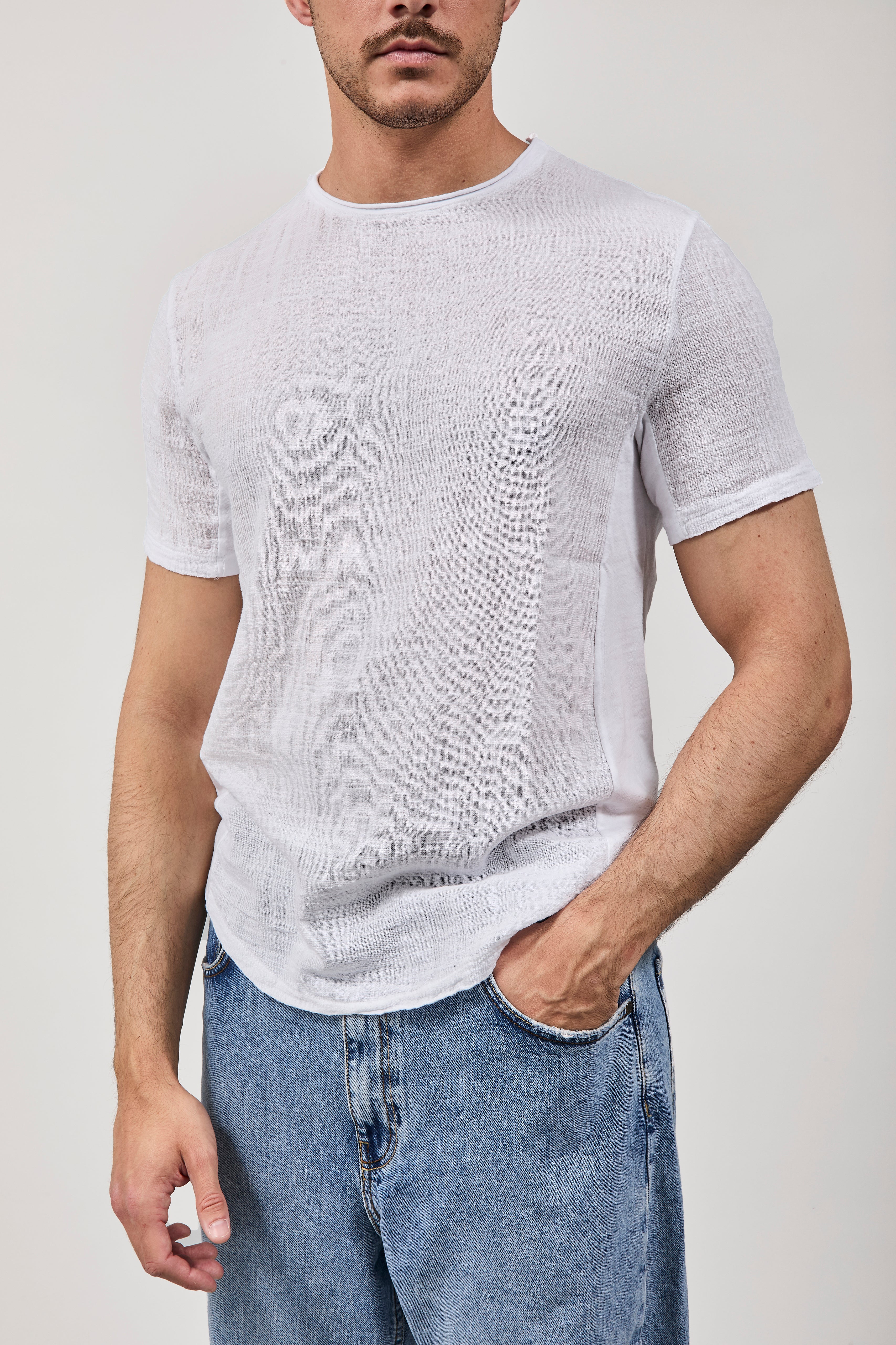 T-shirt Imperial Goffrata Bianca T84