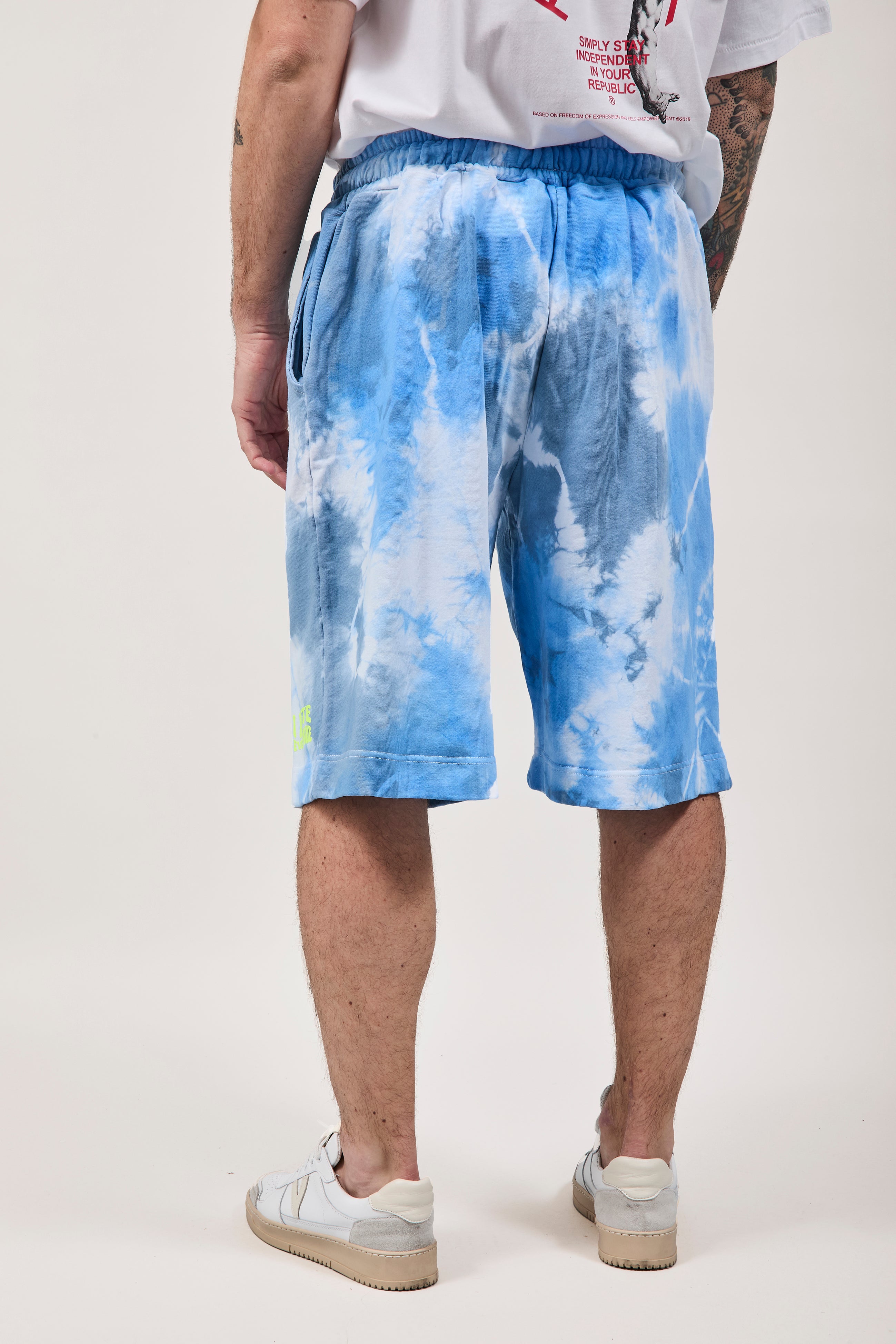 Bermuda Berna Baggy Tie Dye Celeste