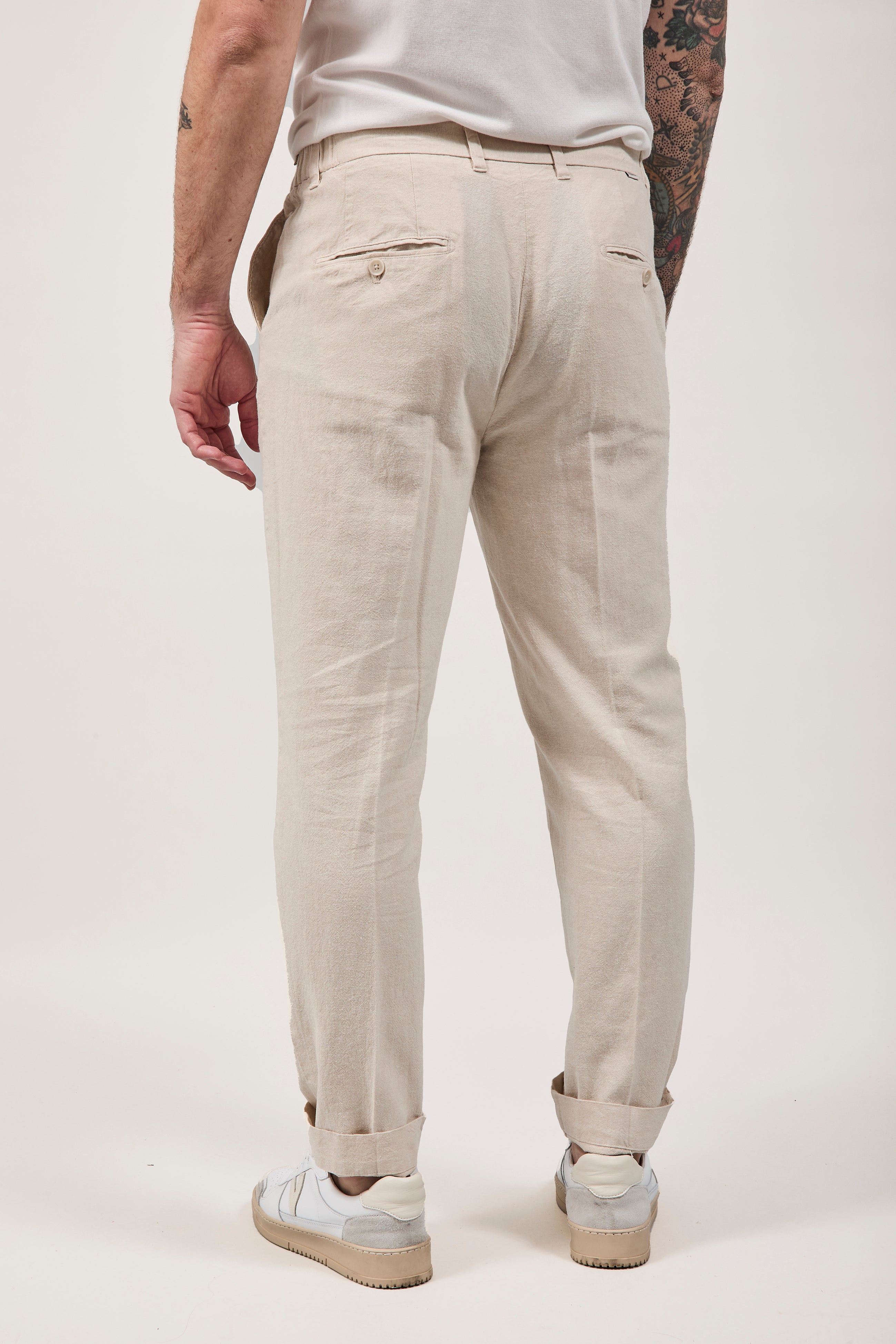 Pantalone Hamaki-ho Lino Beige 1839