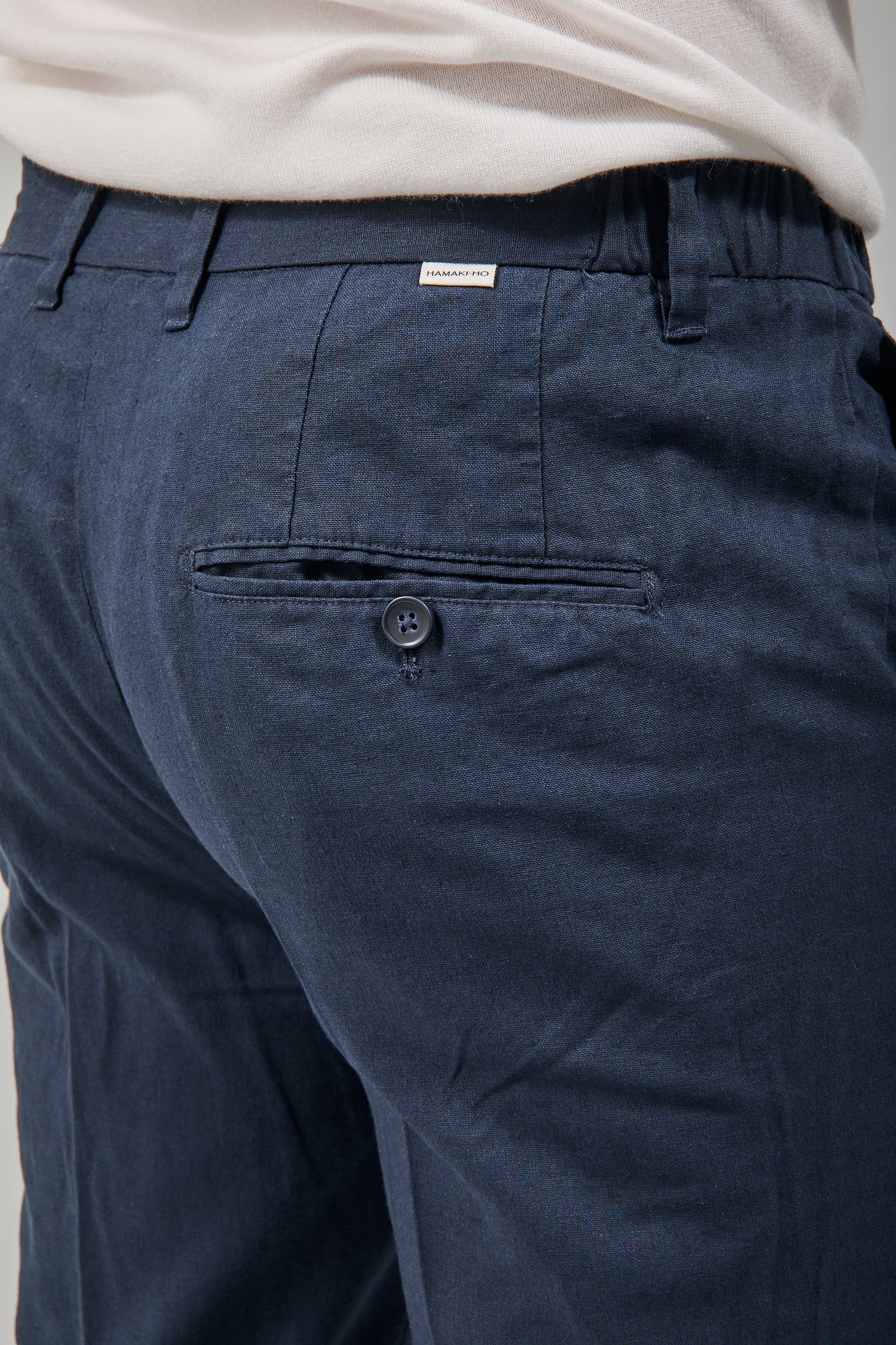 Pantalone Hamaki-ho Lino Blu 1839