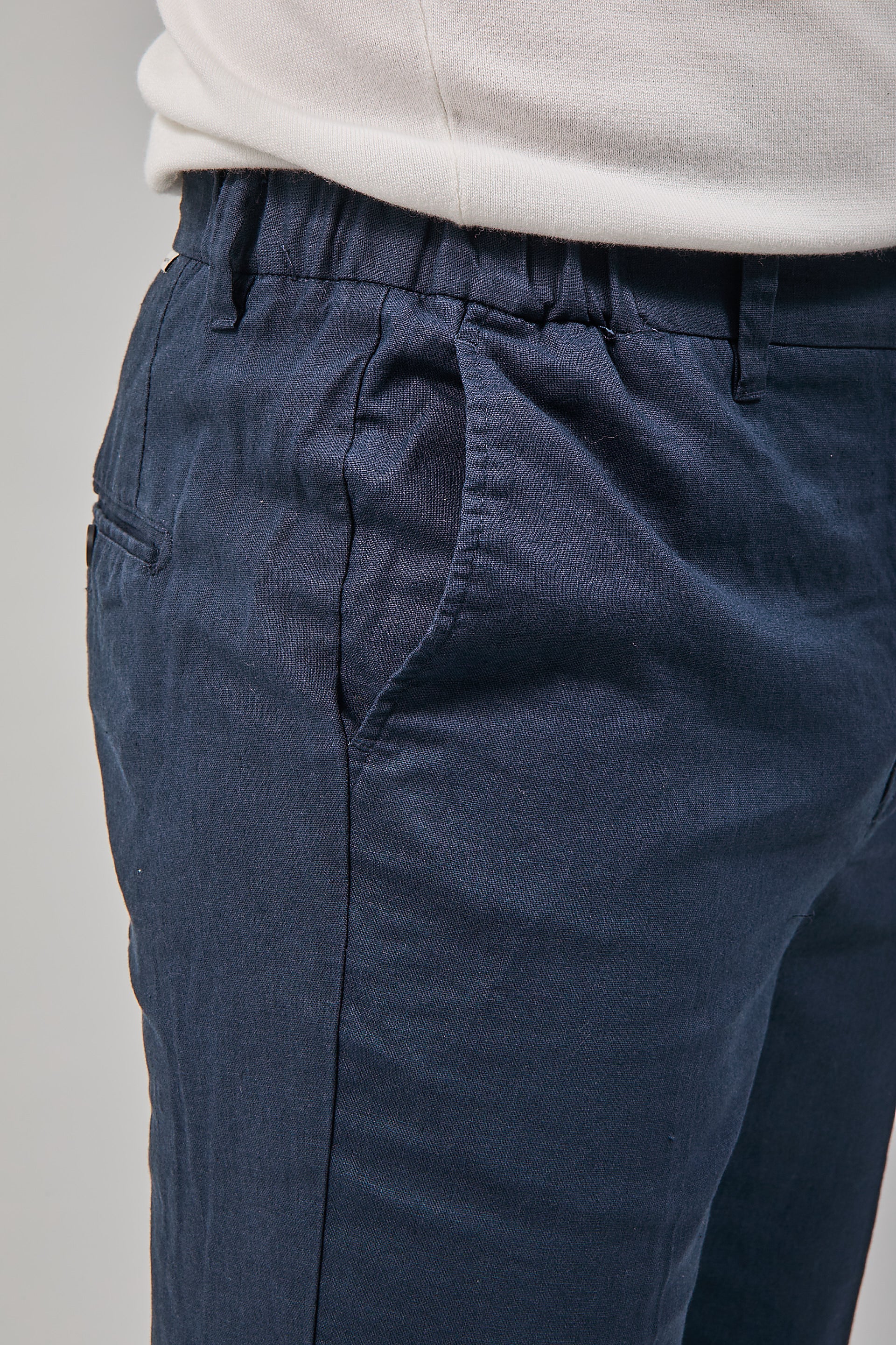 Pantalone Hamaki-ho Lino Blu 1839