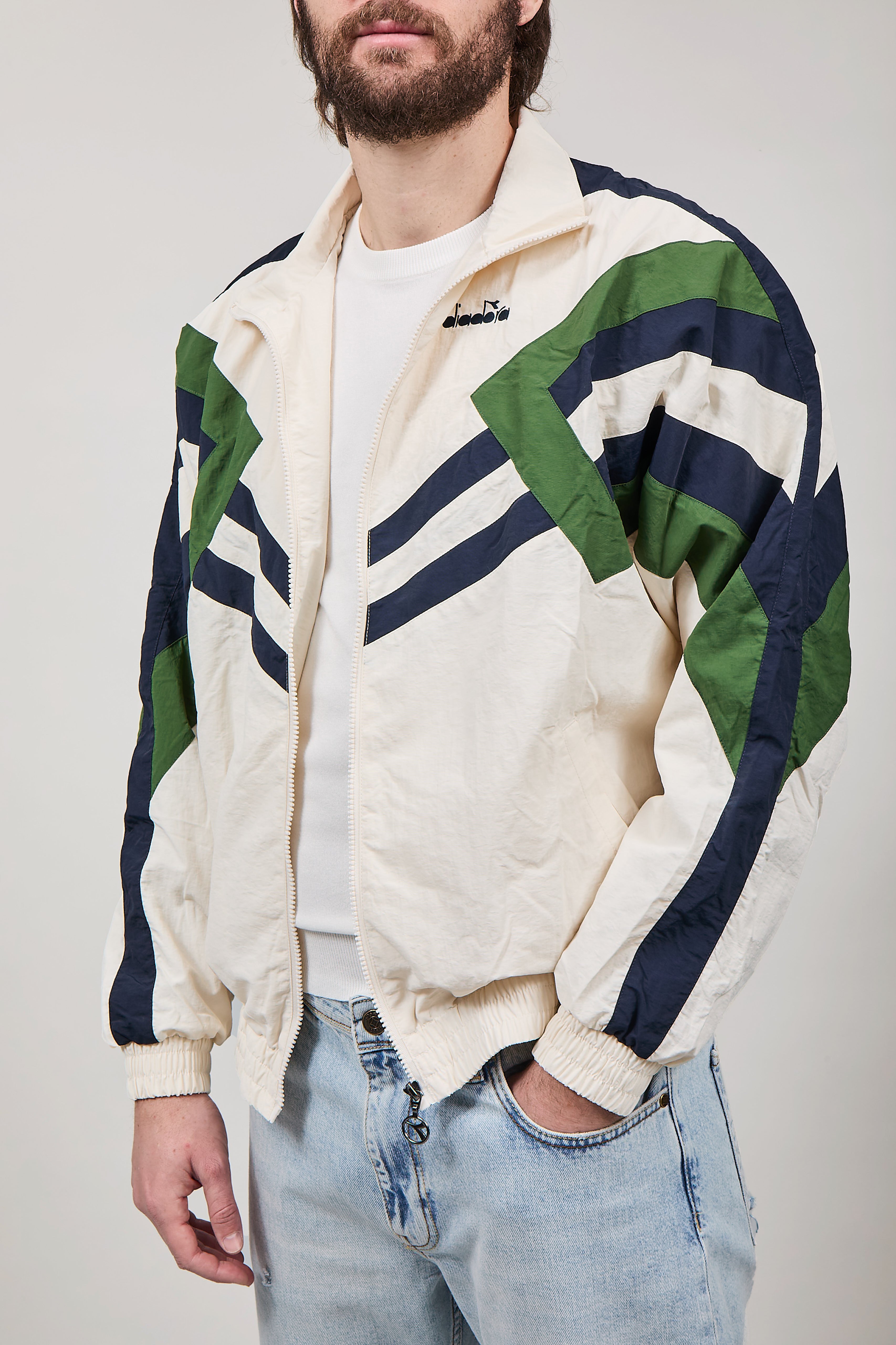 Track Jacket Diadora legacy Bianco