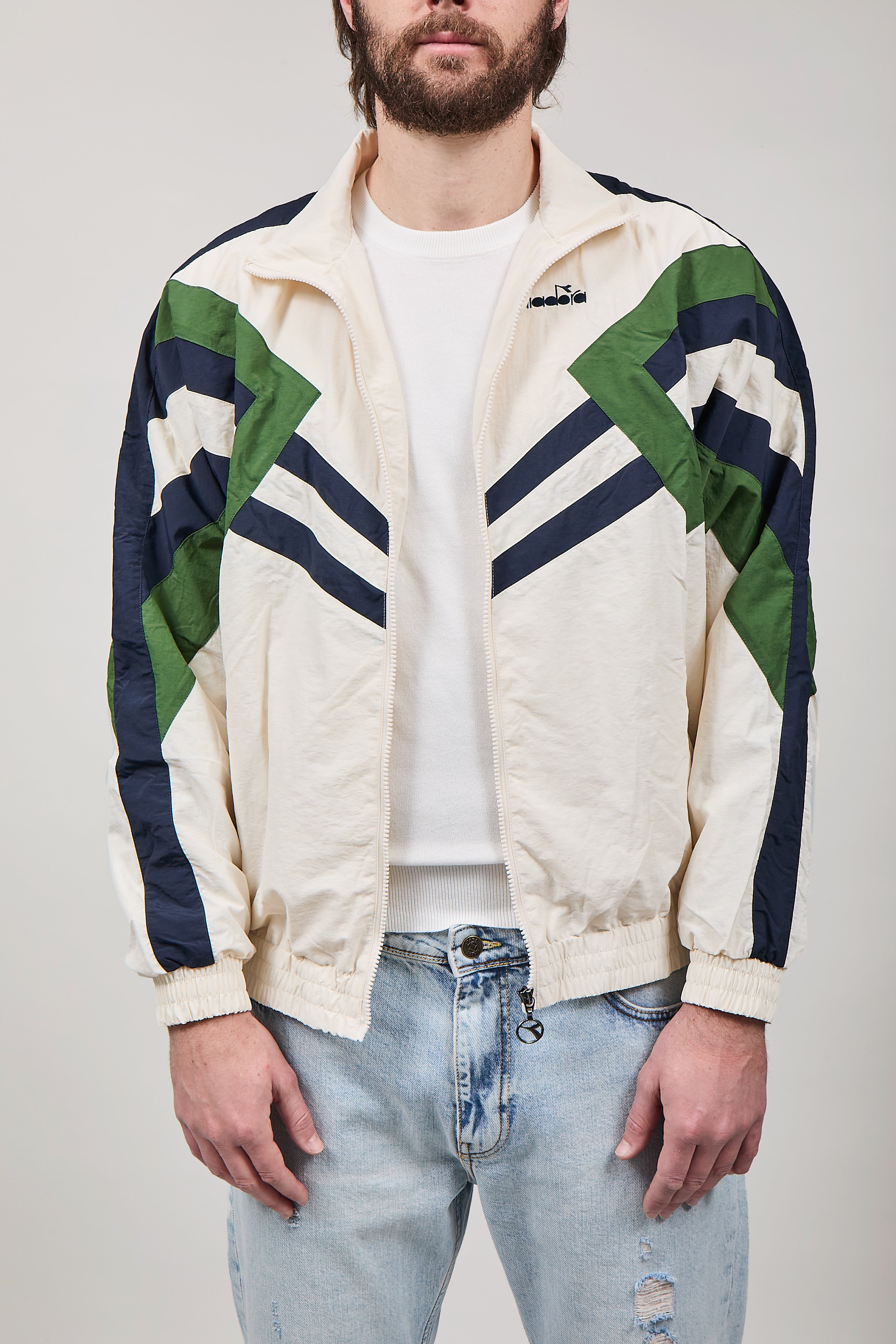 Track Jacket Diadora legacy Bianco