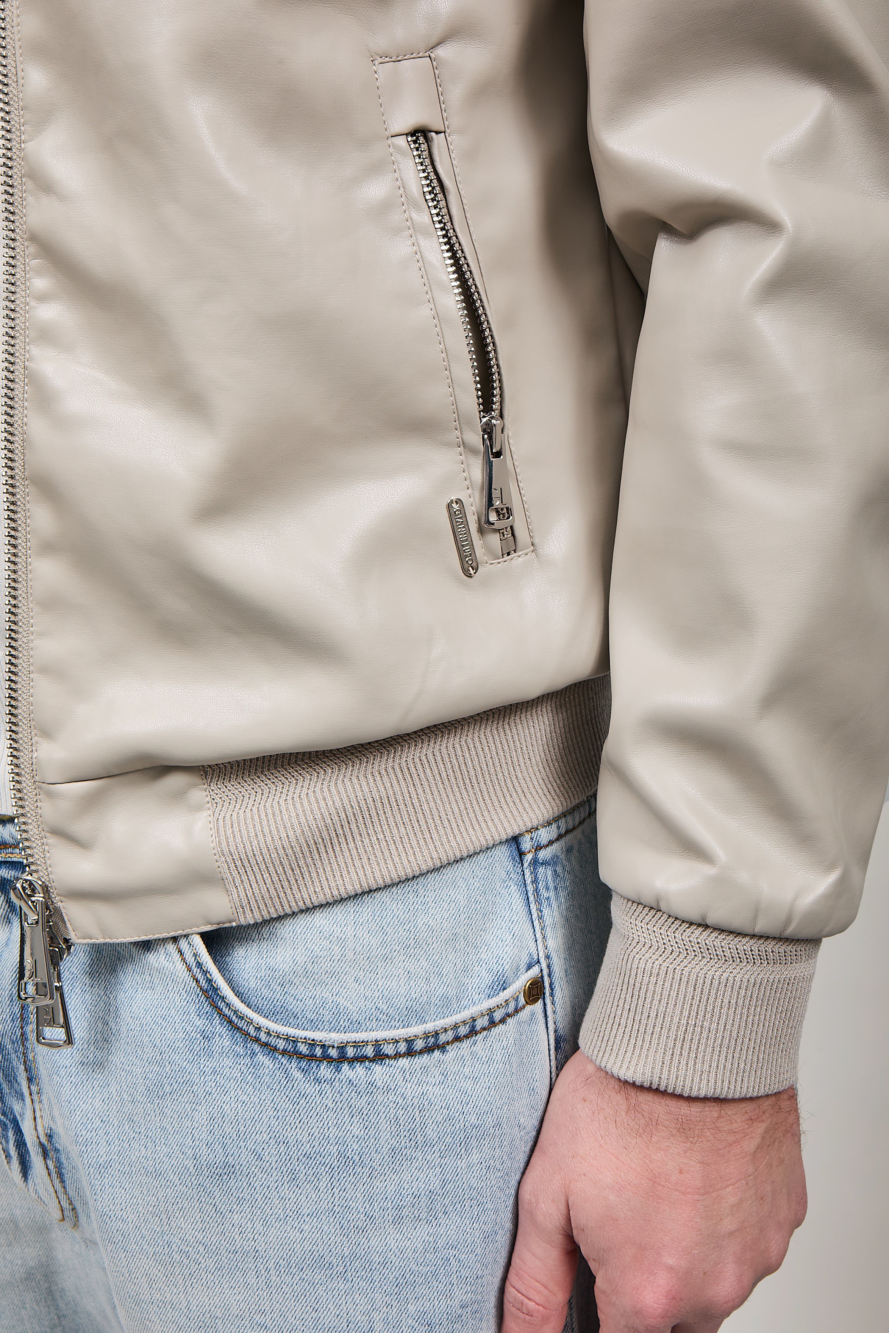 Bomber ecopelle Gianni Lupo 9371 Beige