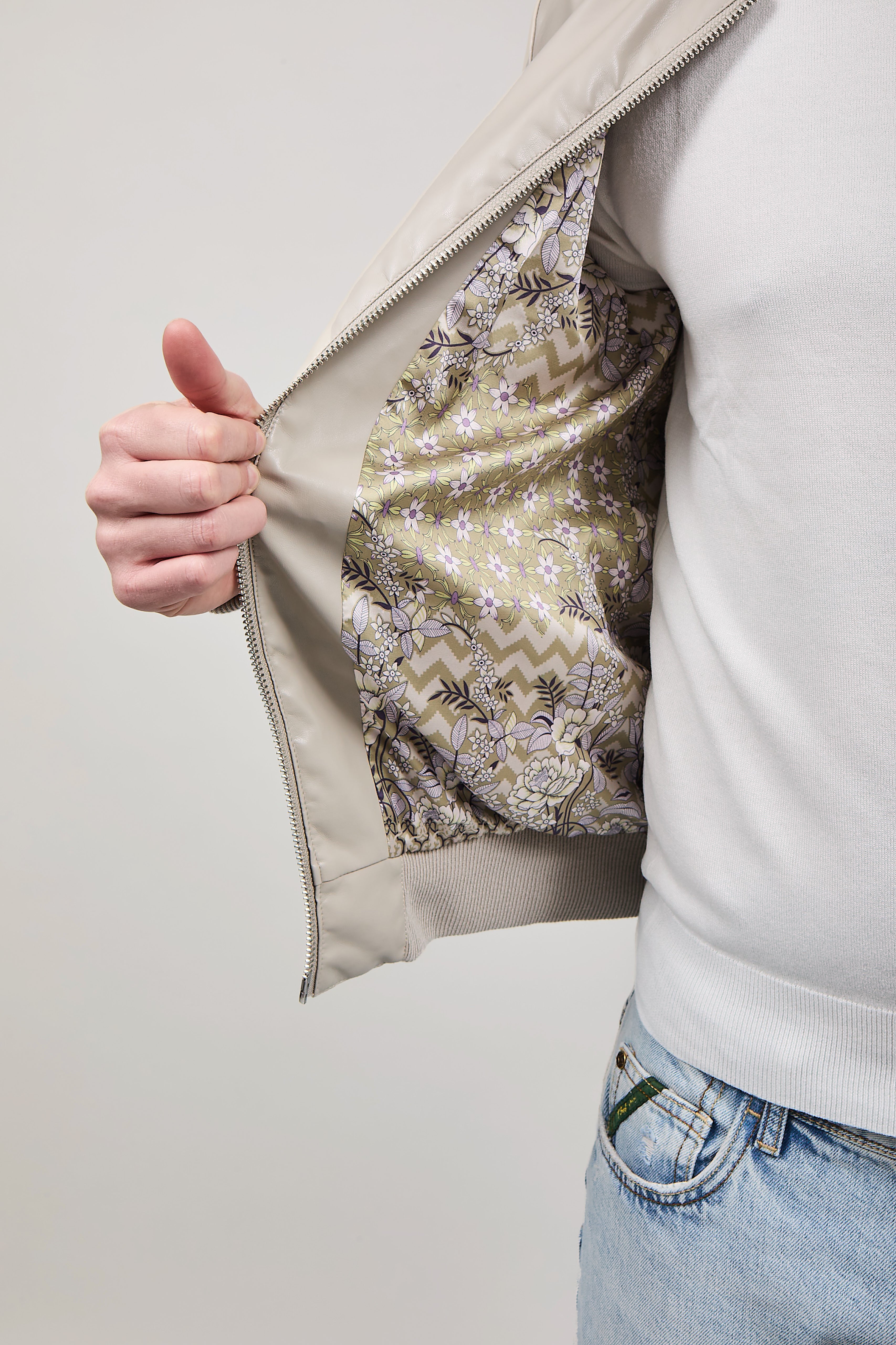 Bomber ecopelle Gianni Lupo 9371 Beige