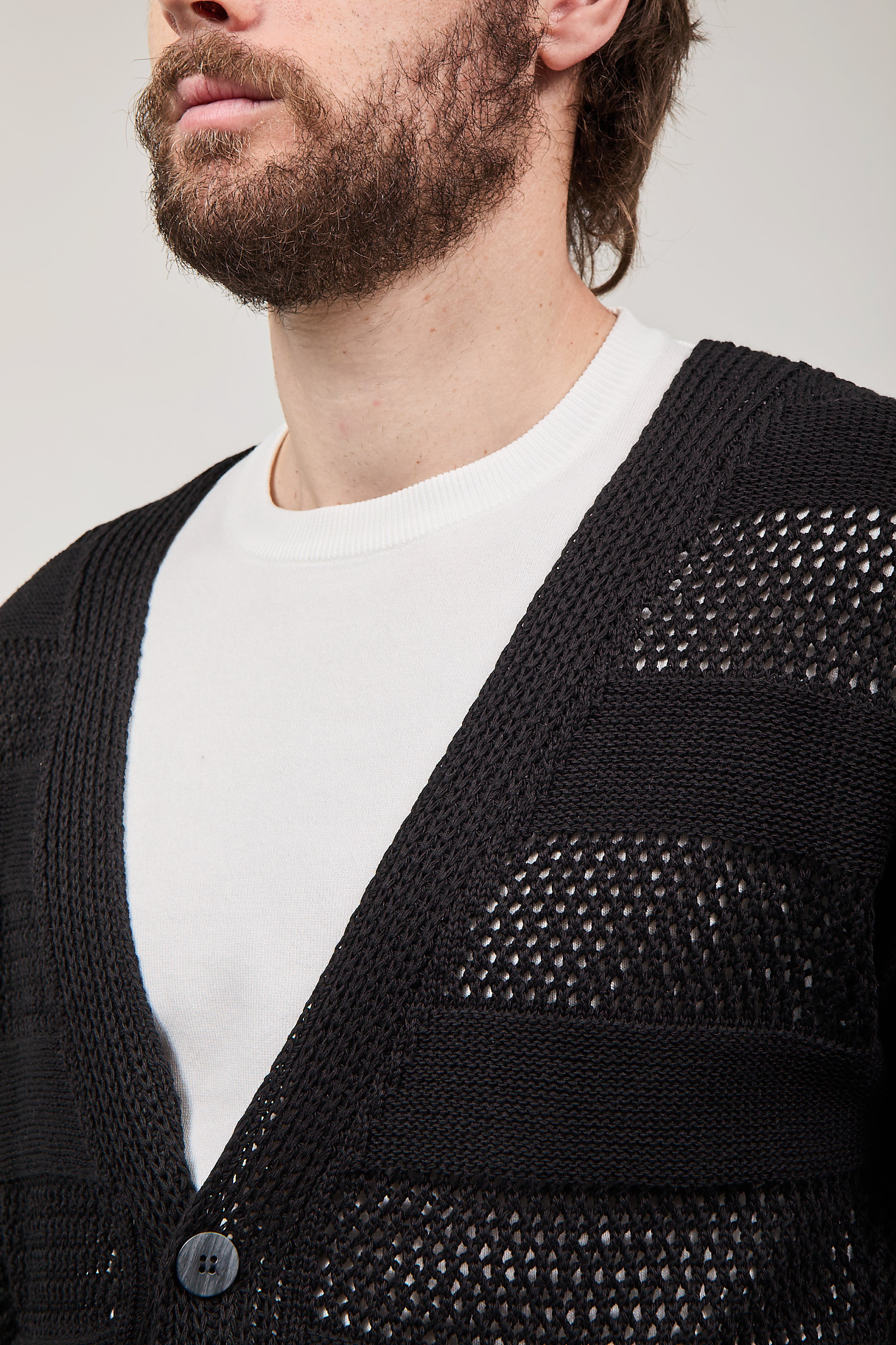 Cardigan Imperial Traforato Nero 024