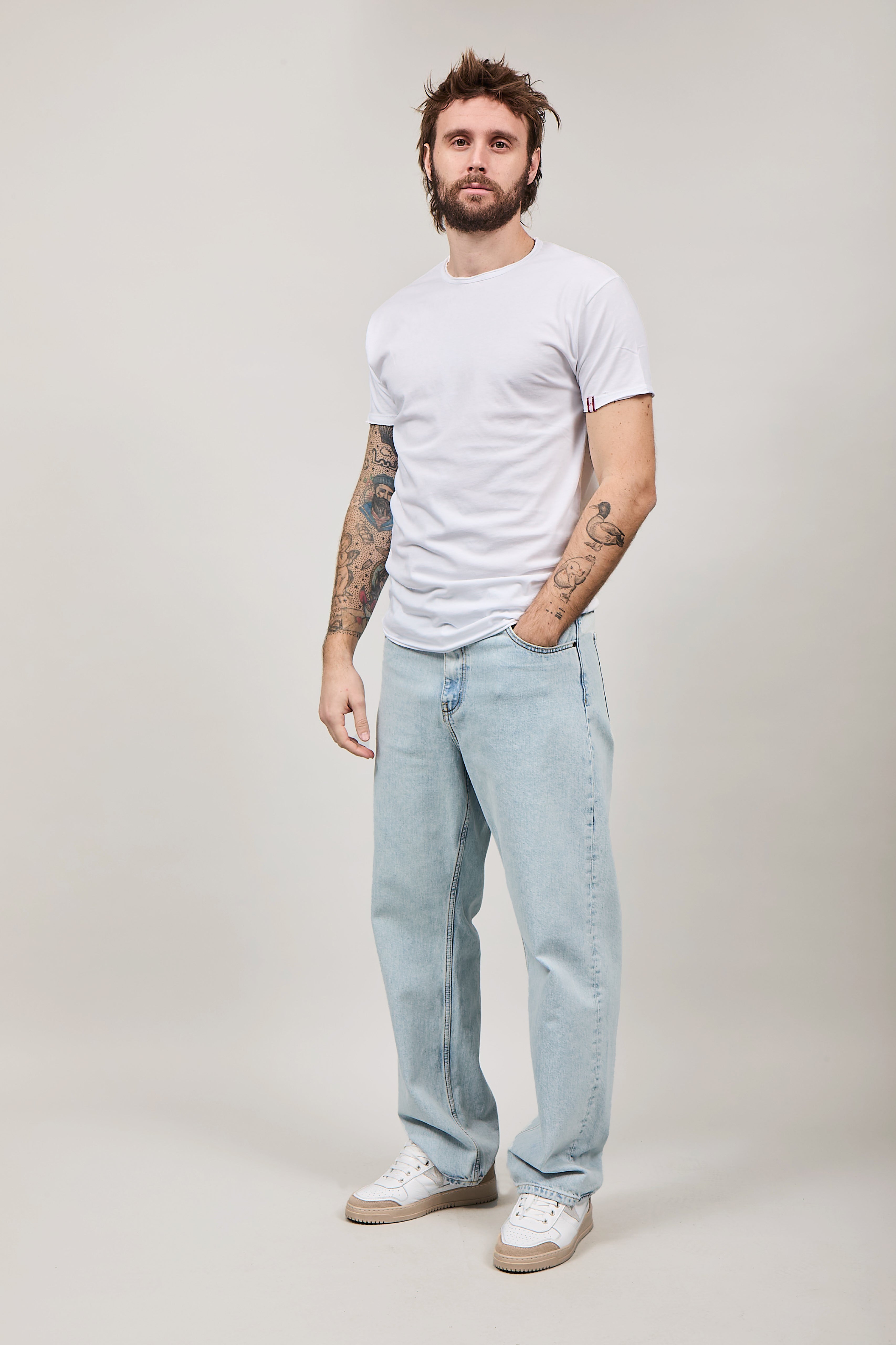 T-shirt basica Block Eleven Bianca