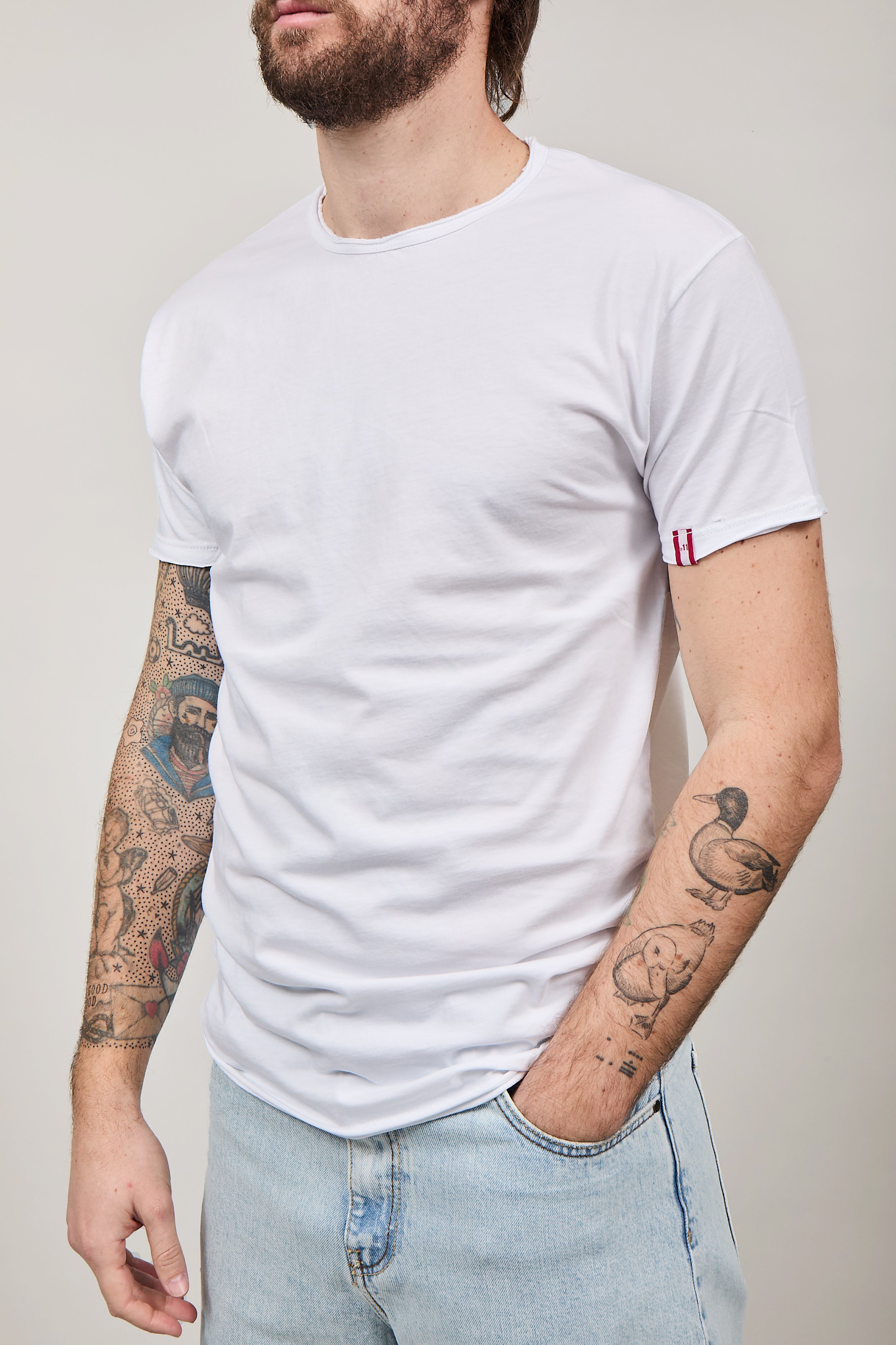 T-shirt basica Block Eleven Bianca