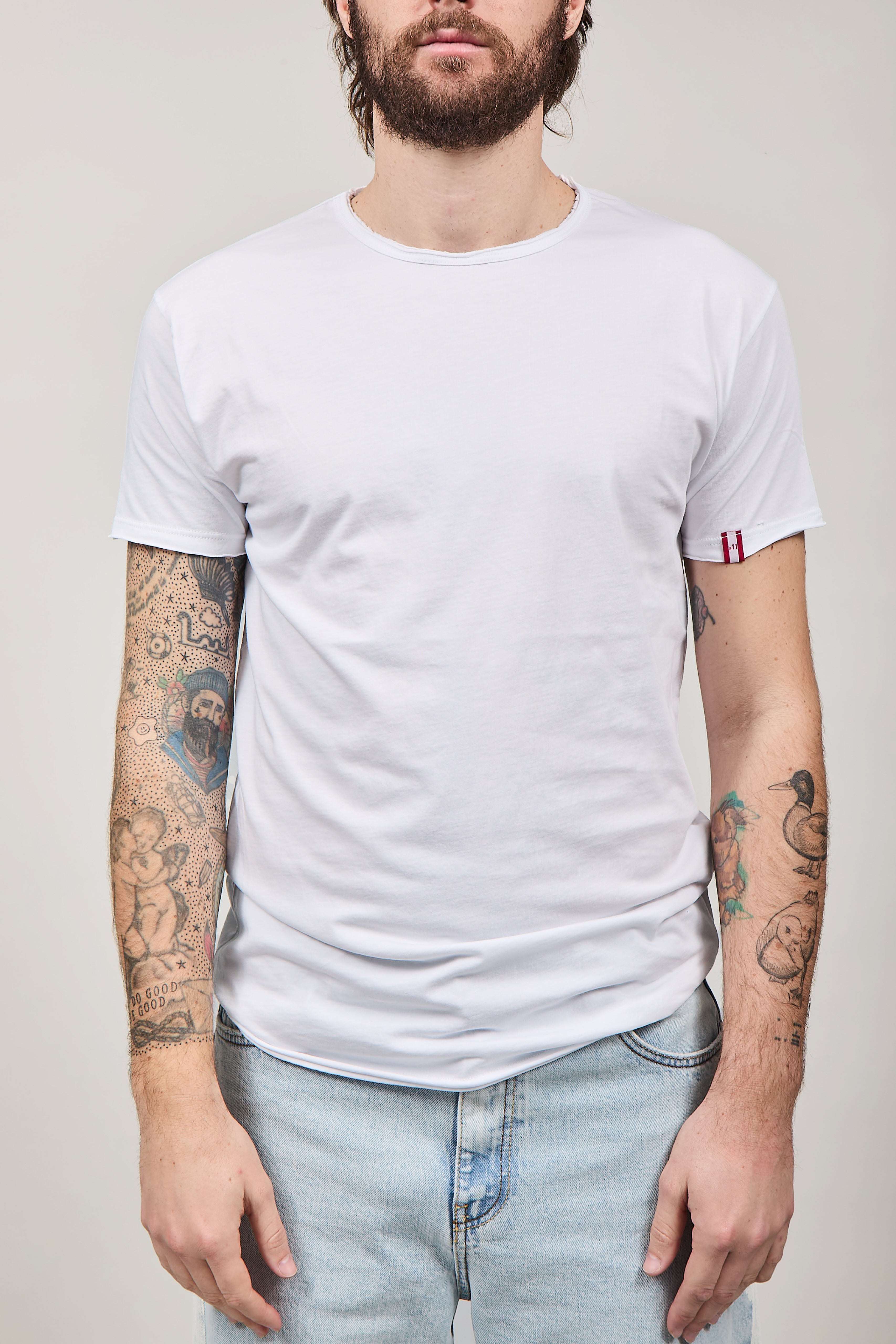 T-shirt basica Block Eleven Bianca