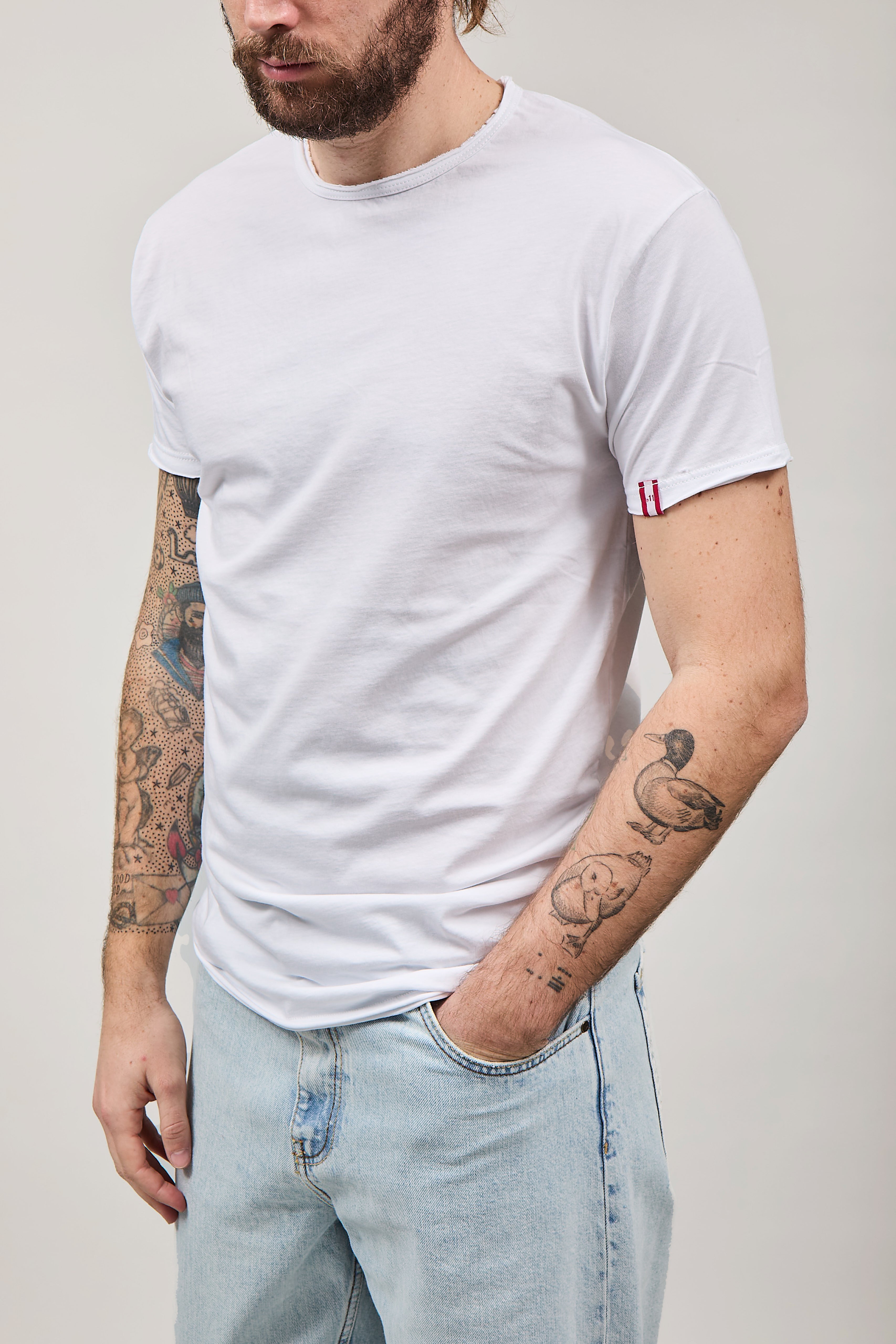 T-shirt basica Block Eleven Bianca