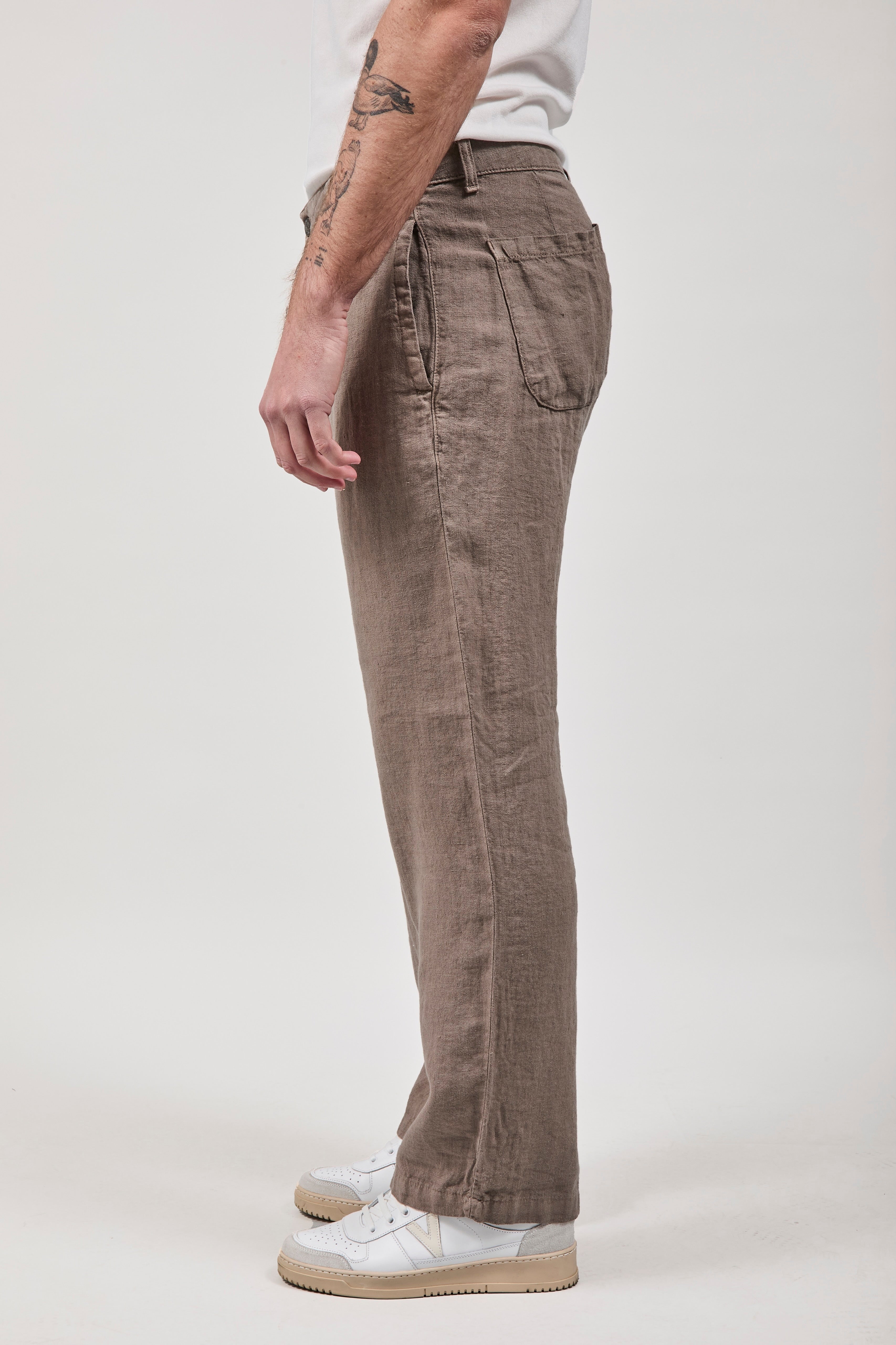 Pantalone Pont Lino Maputo Fango