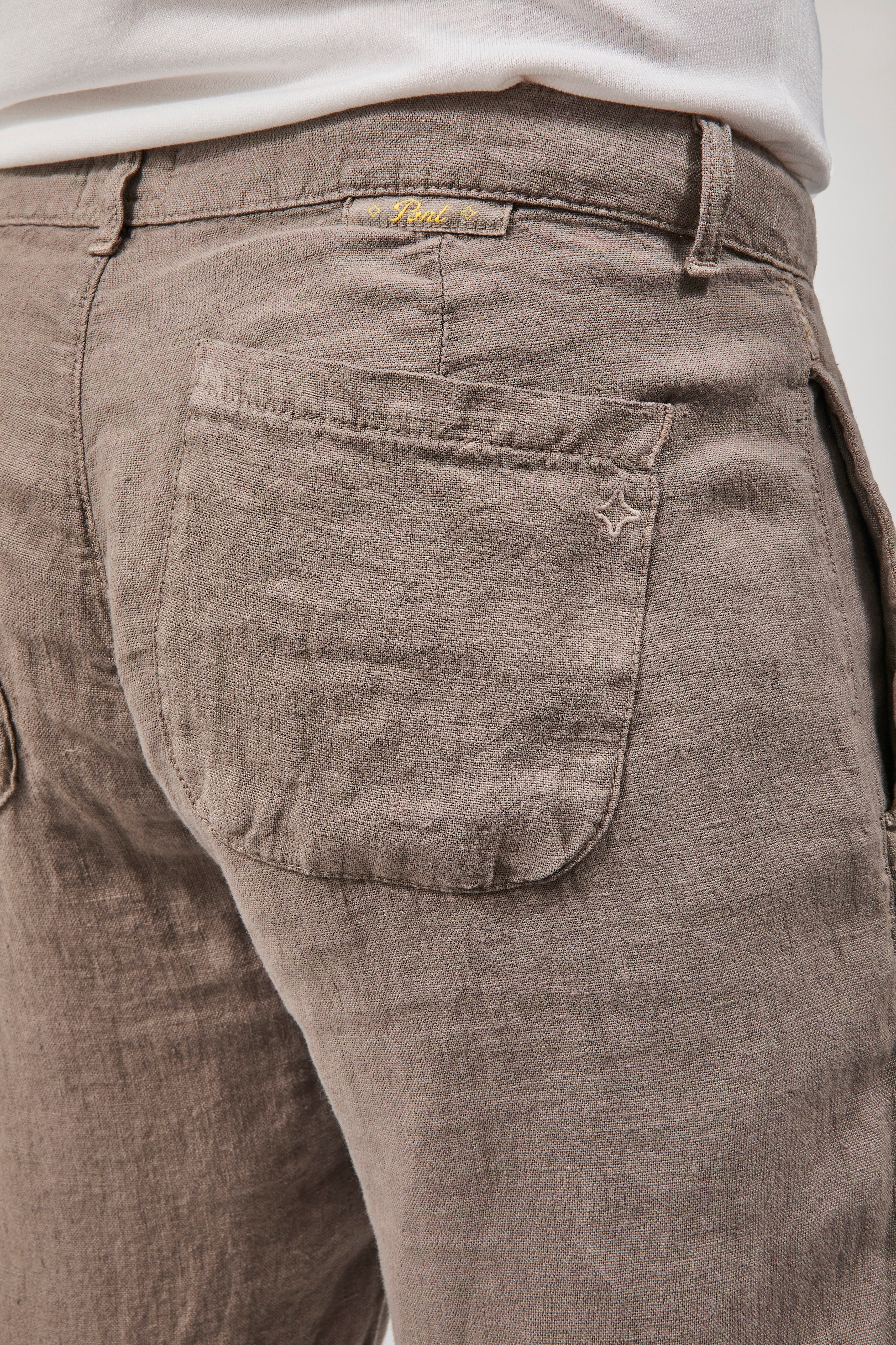 Pantalone Pont Lino Maputo Fango
