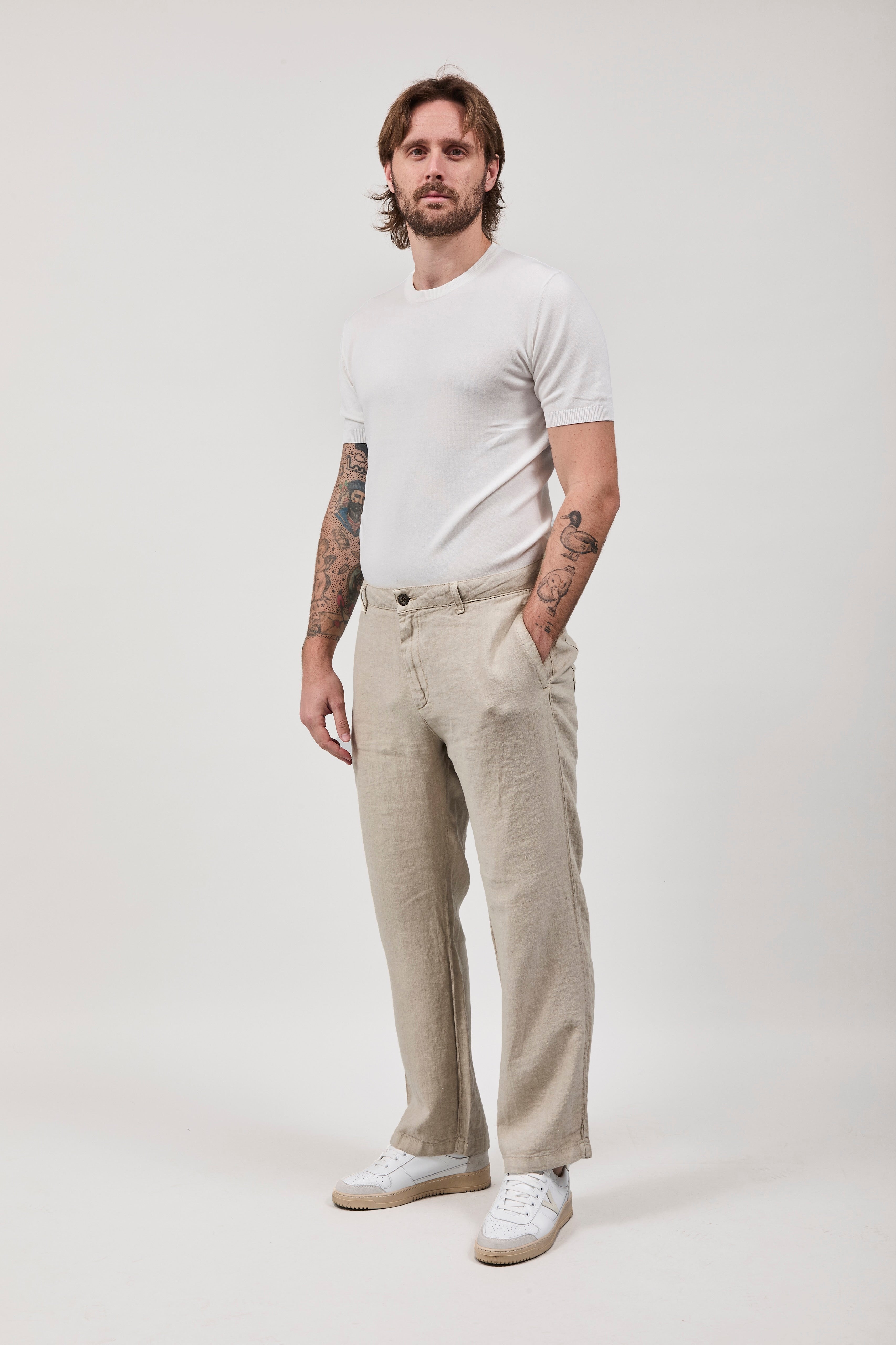 Pantalone Pont Lino Maputo Sabbia