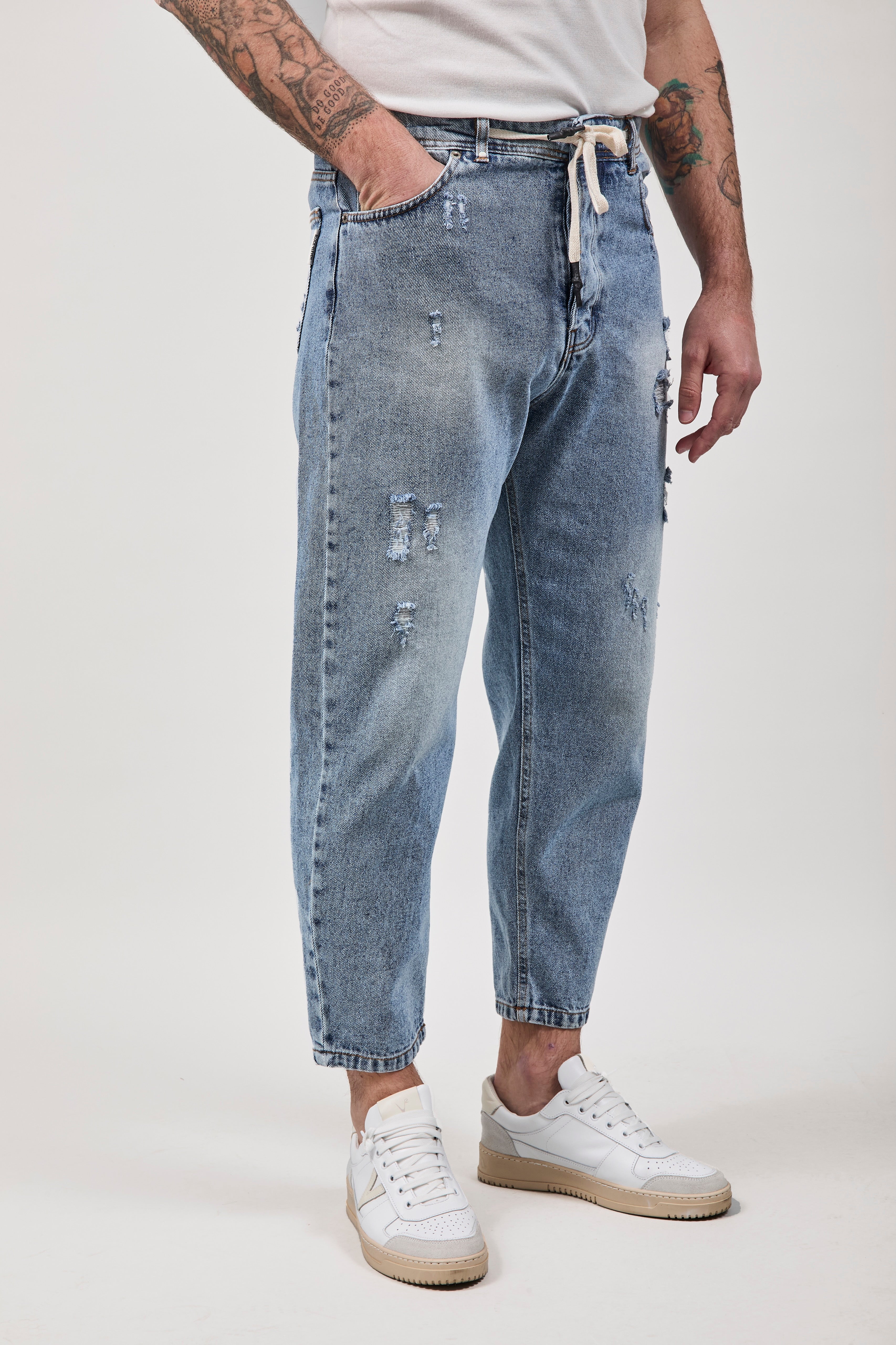 Jeans Block Eleven Coulisse Rotture