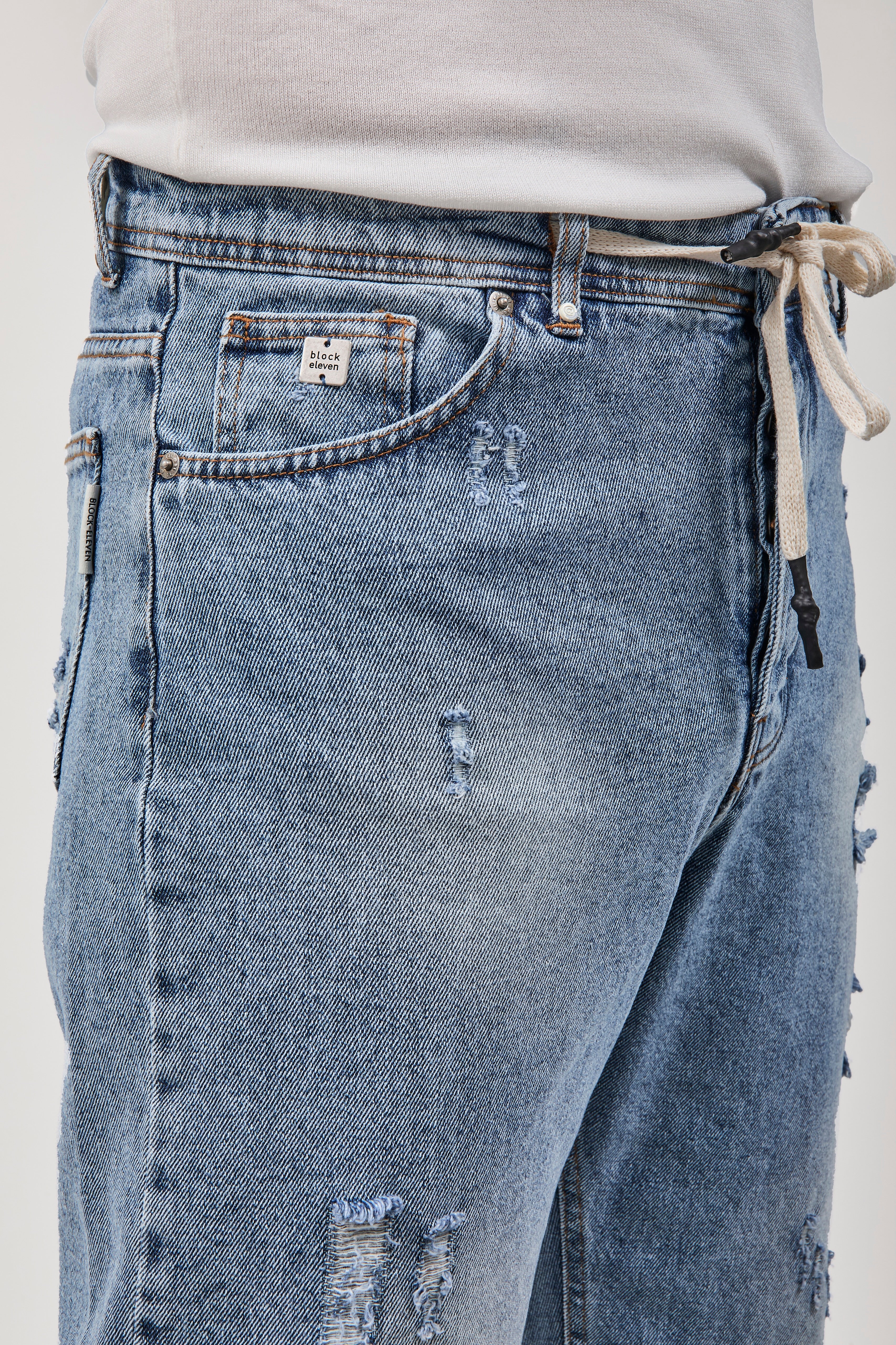 Jeans Block Eleven Coulisse Rotture
