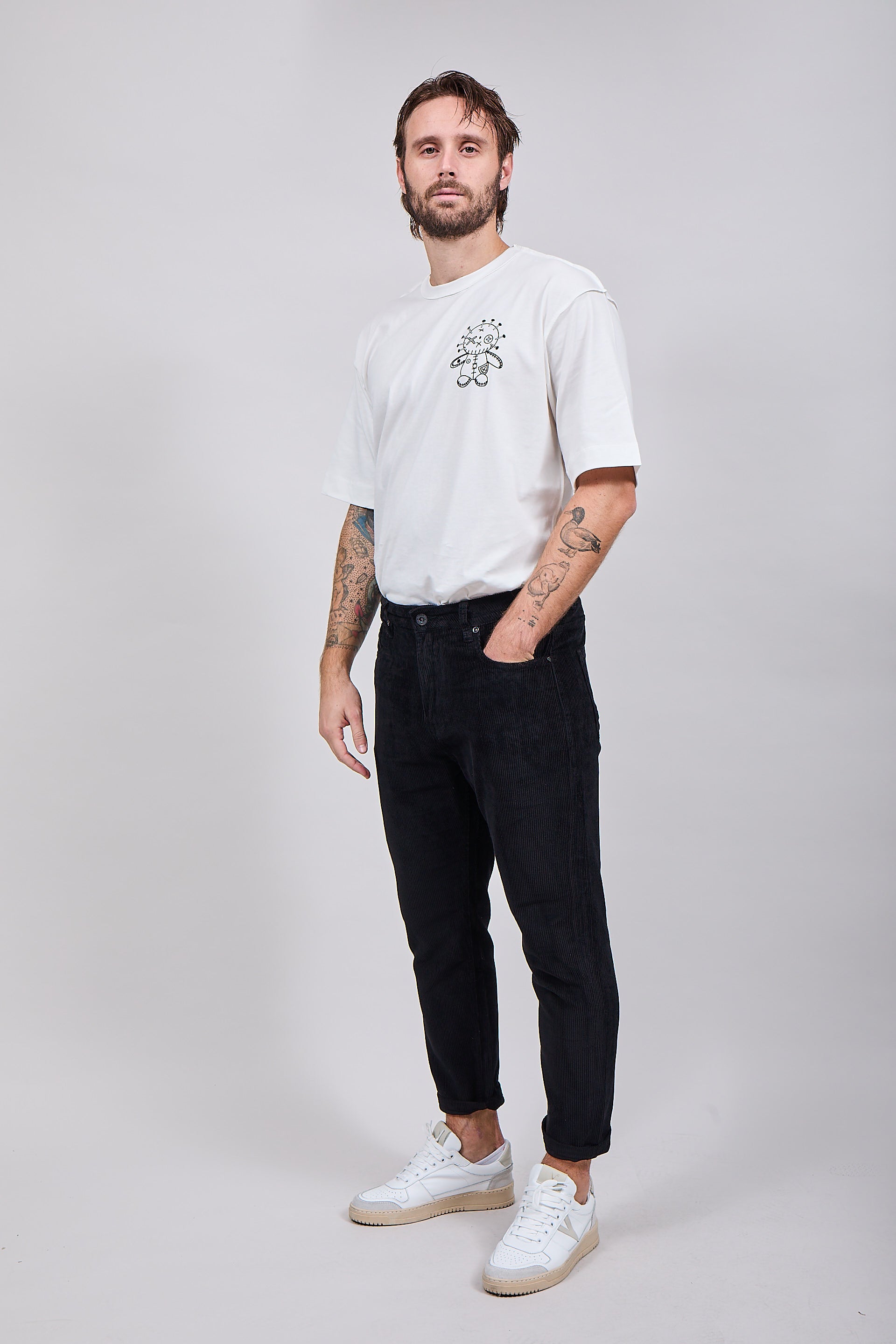 Pantalone Gianni Lupo Velluto Nero 6227