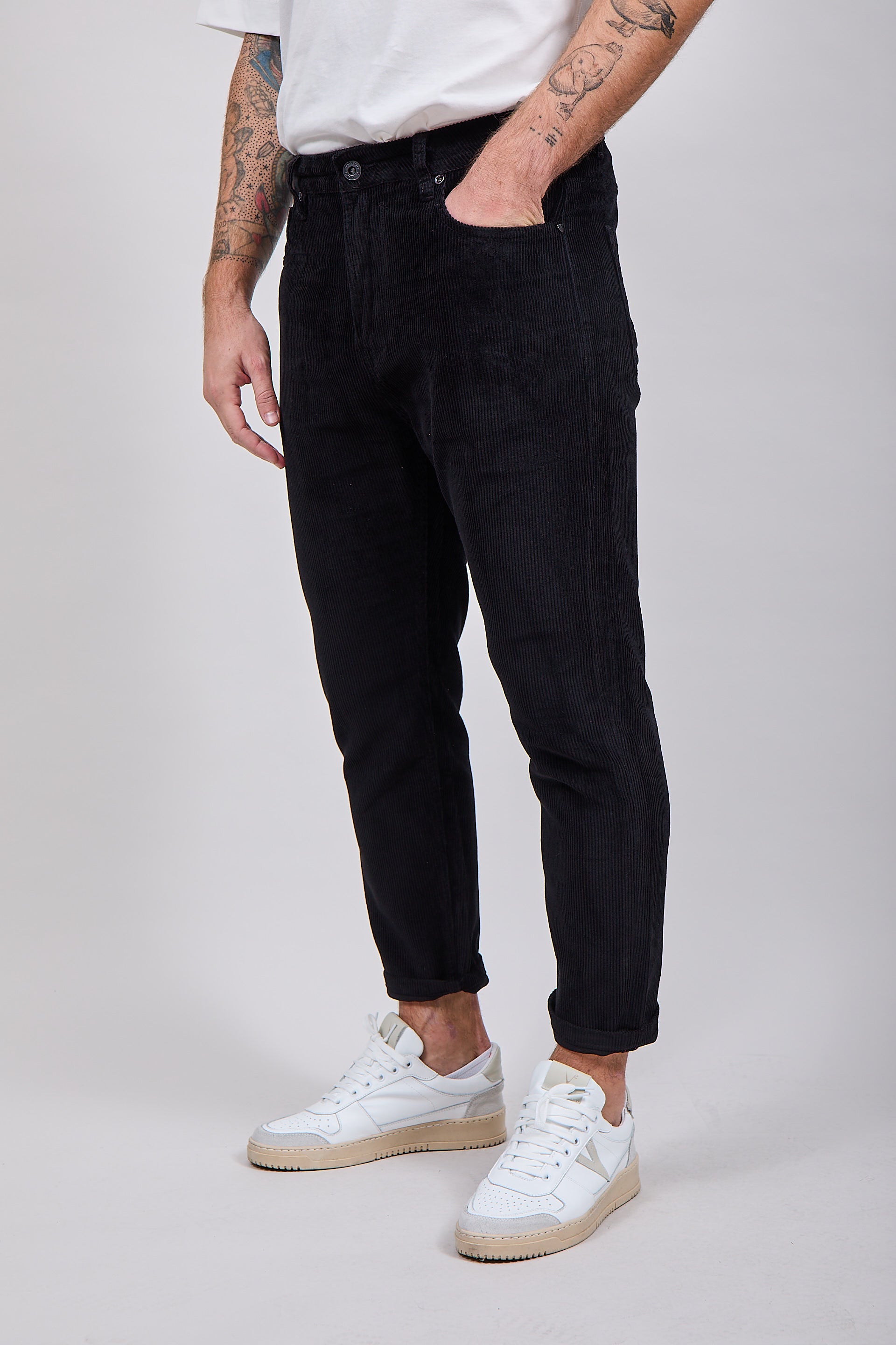 Pantalone Gianni Lupo Velluto Nero 6227
