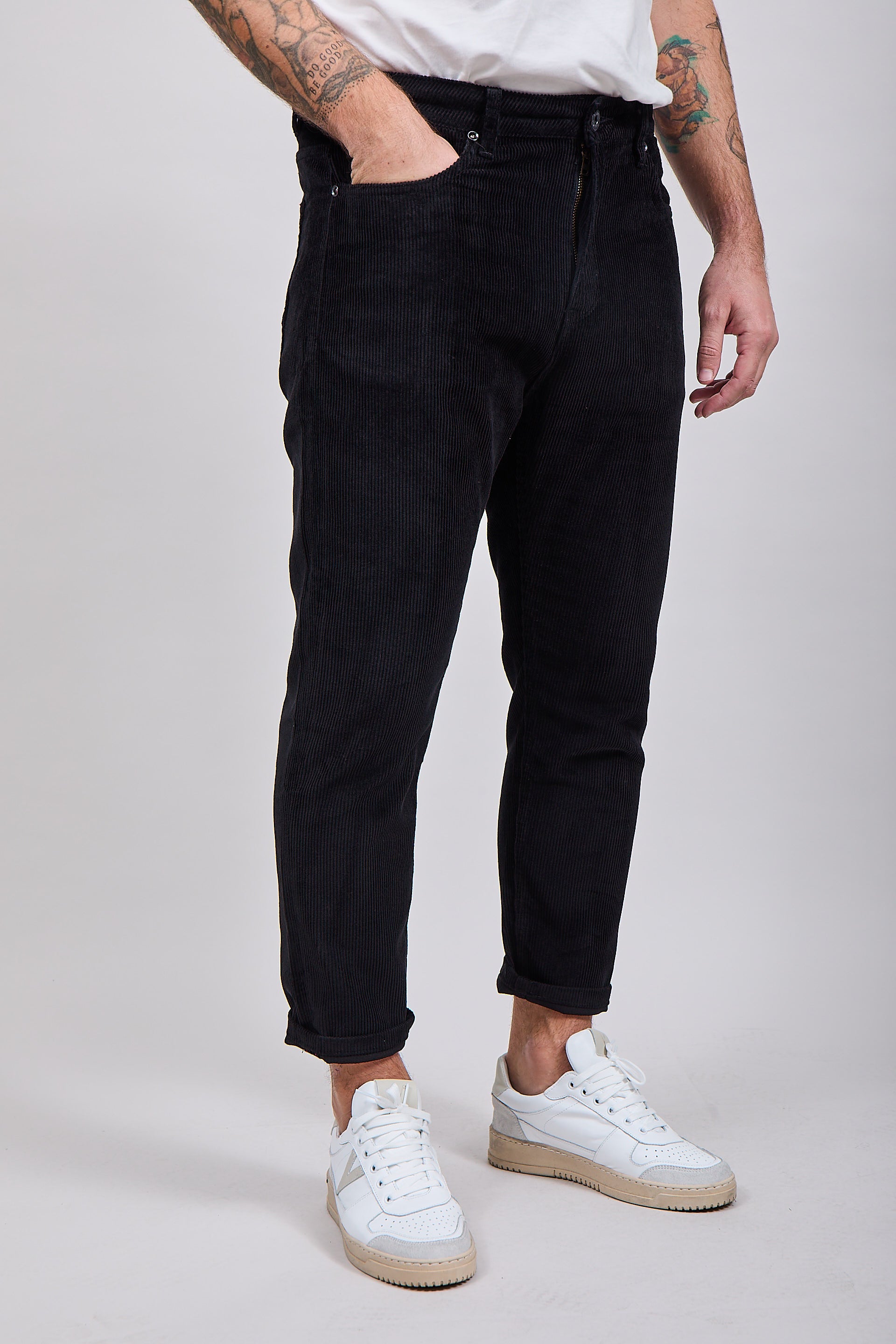 Pantalone Gianni Lupo Velluto Nero 6227