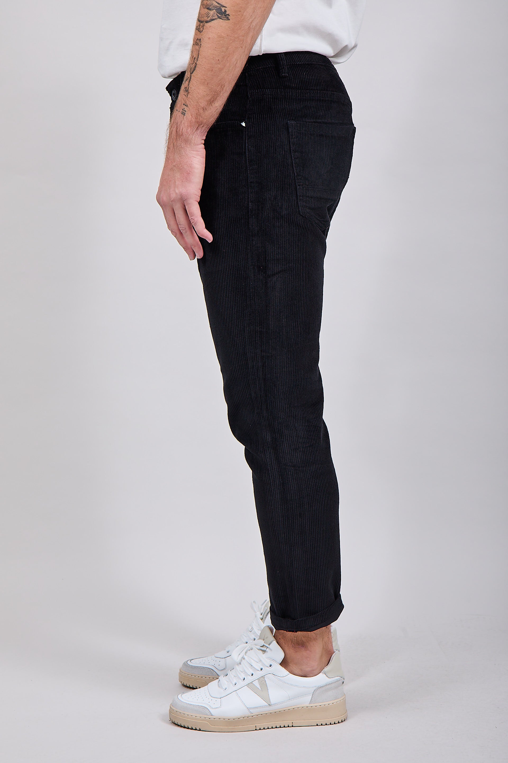 Pantalone Gianni Lupo Velluto Nero 6227