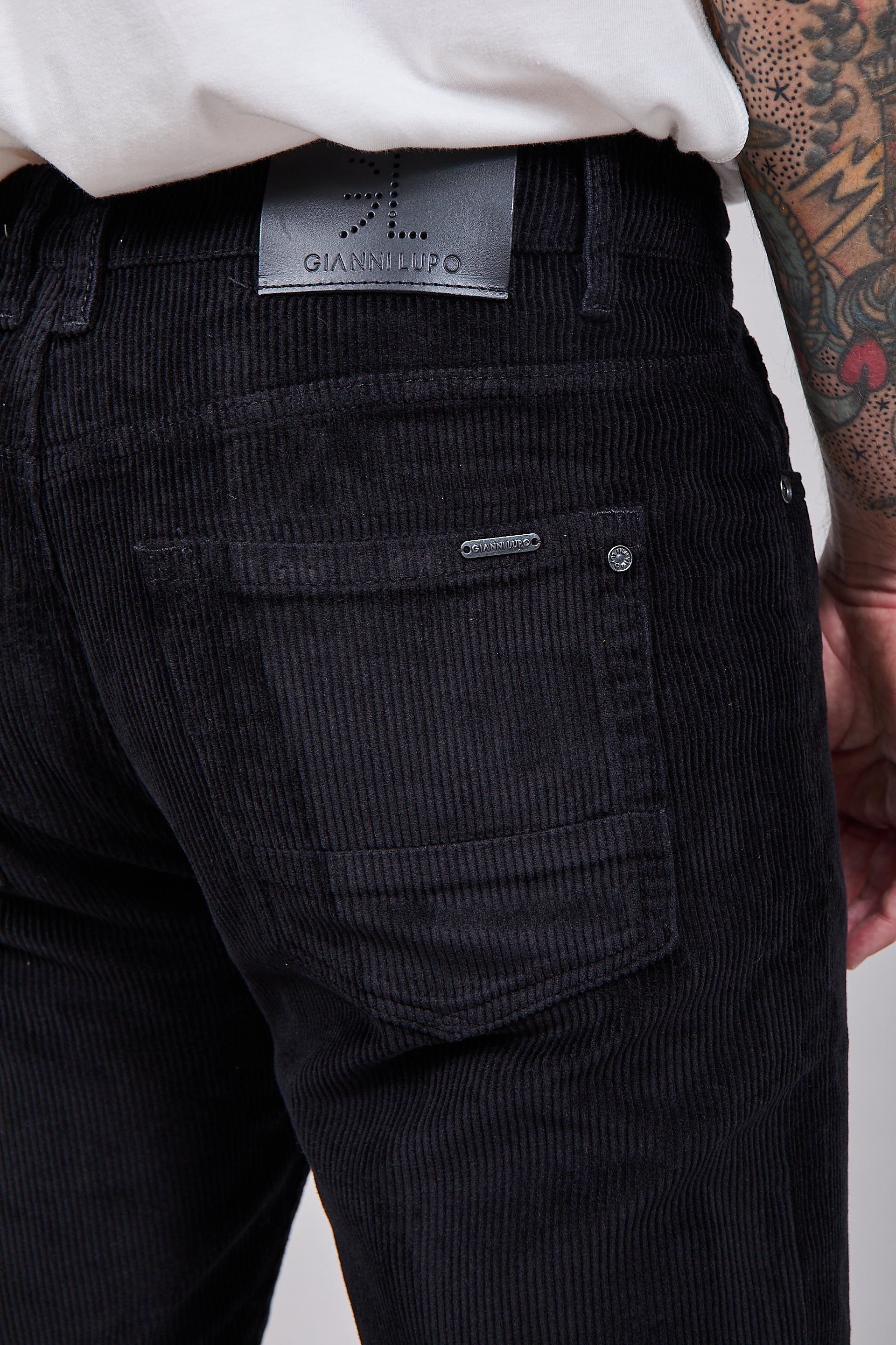 Pantalone Gianni Lupo Velluto Nero 6227