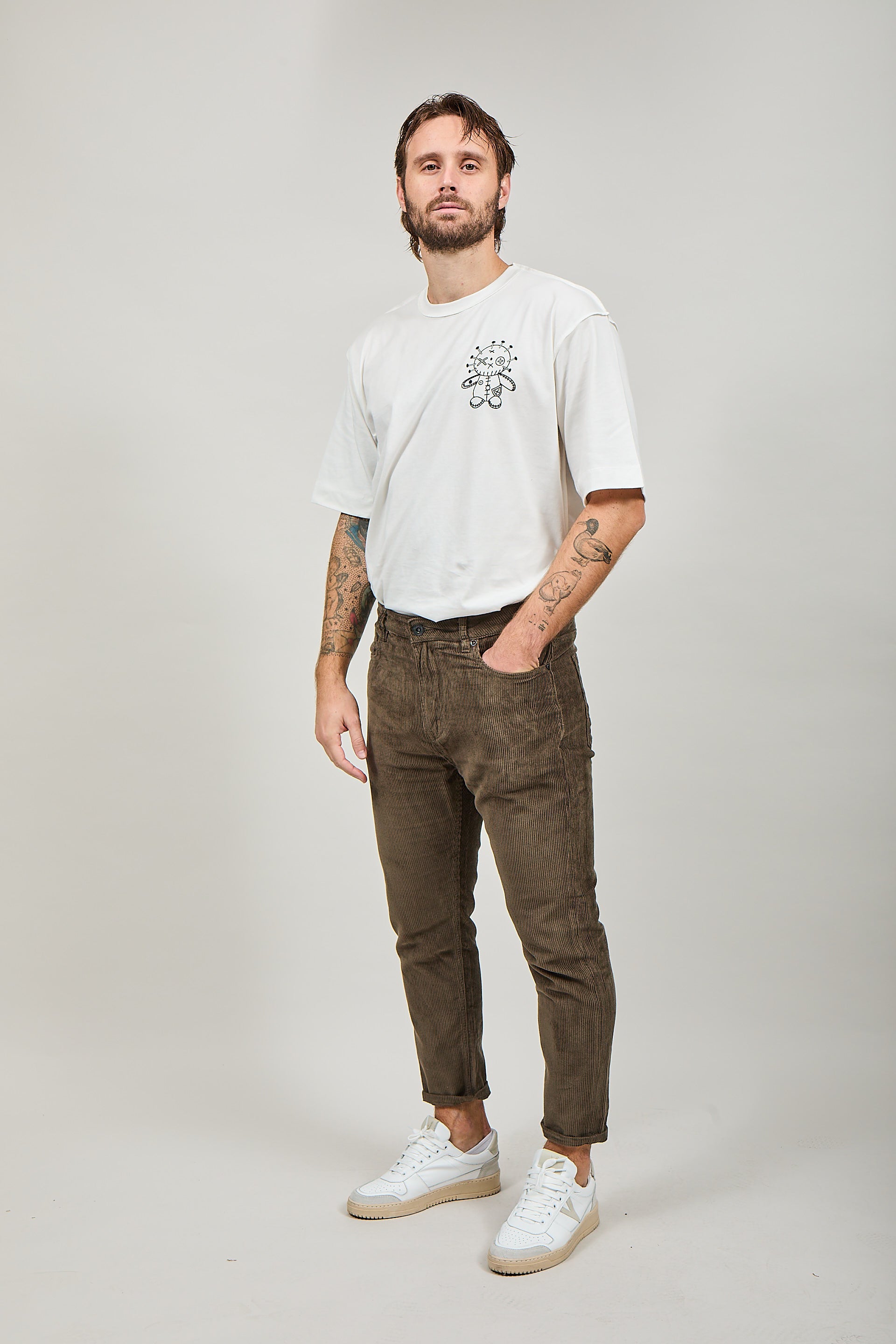 Pantalone Gianni Lupo Velluto Mud 6227