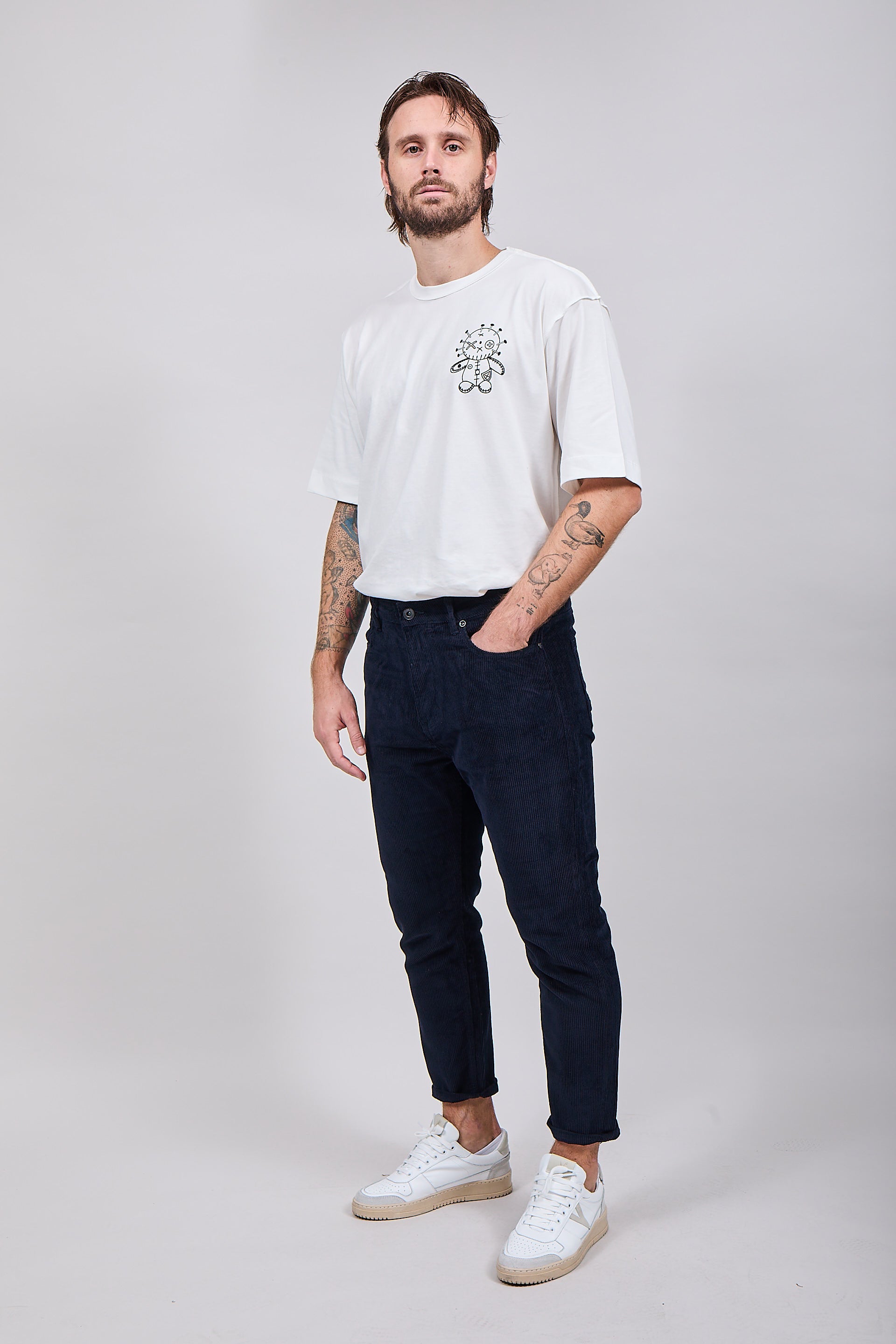 Pantalone Gianni Lupo Velluto Navy 6227