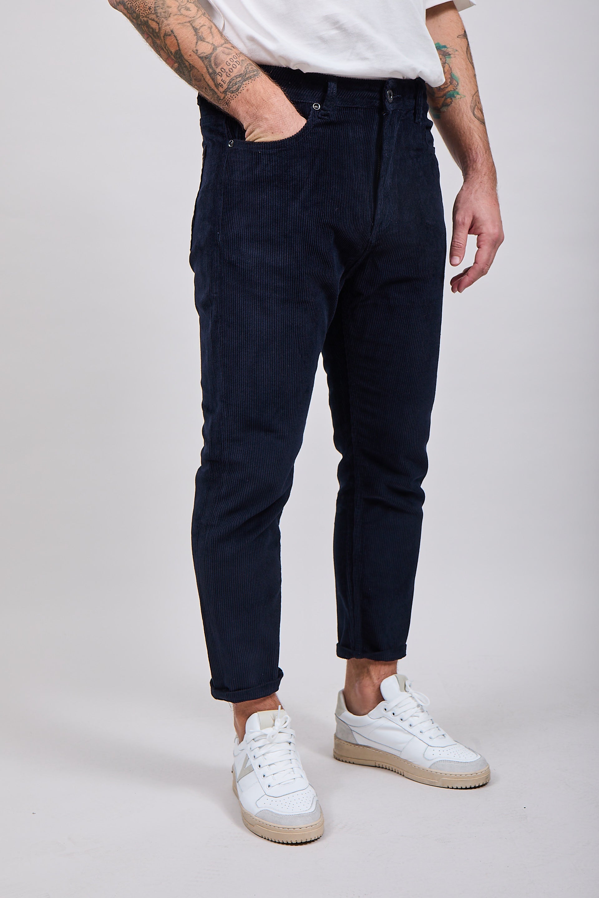 Pantalone Gianni Lupo Velluto Navy 6227
