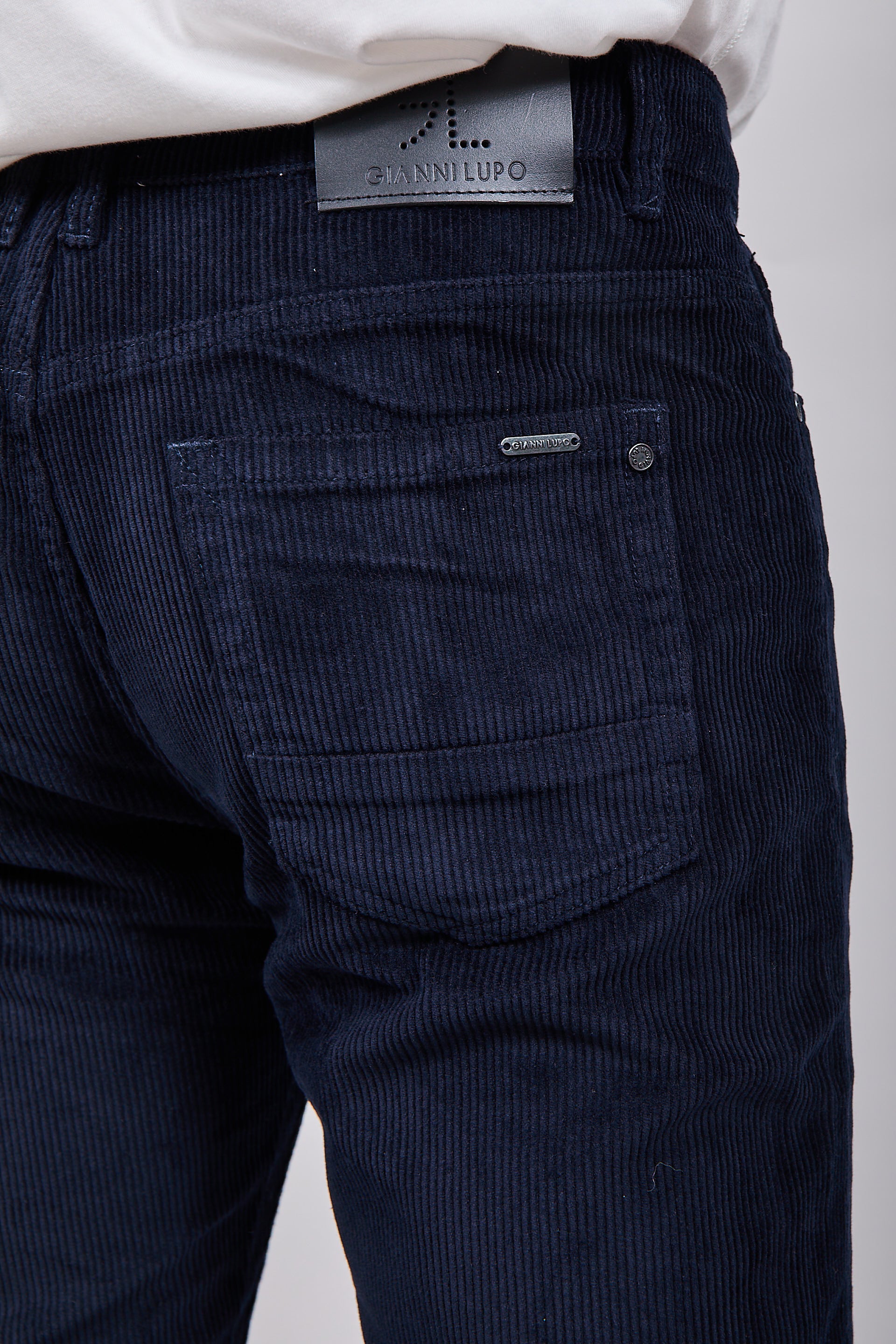 Pantalone Gianni Lupo Velluto Navy 6227