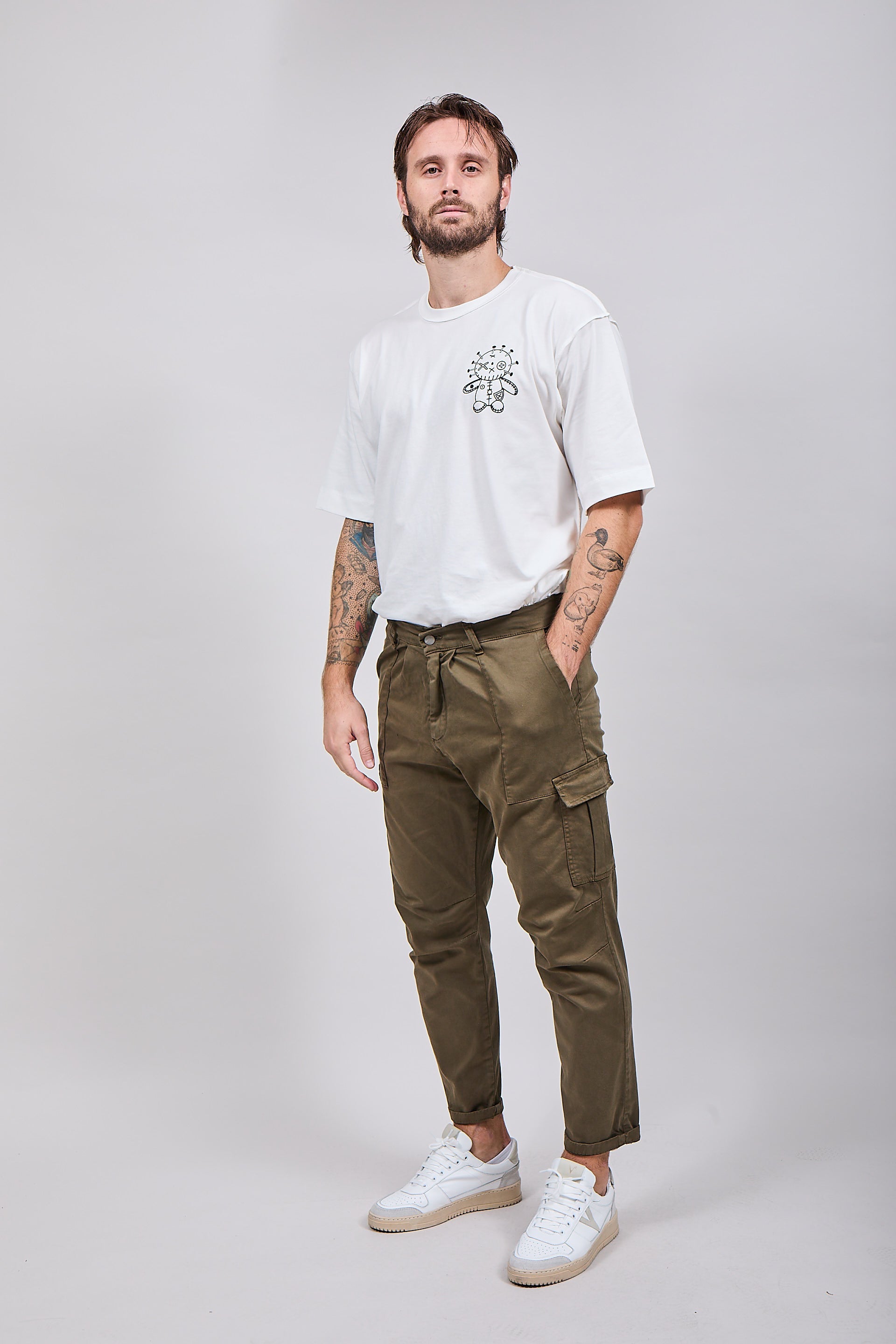 Pantalone Over-d Cargo Militare P40
