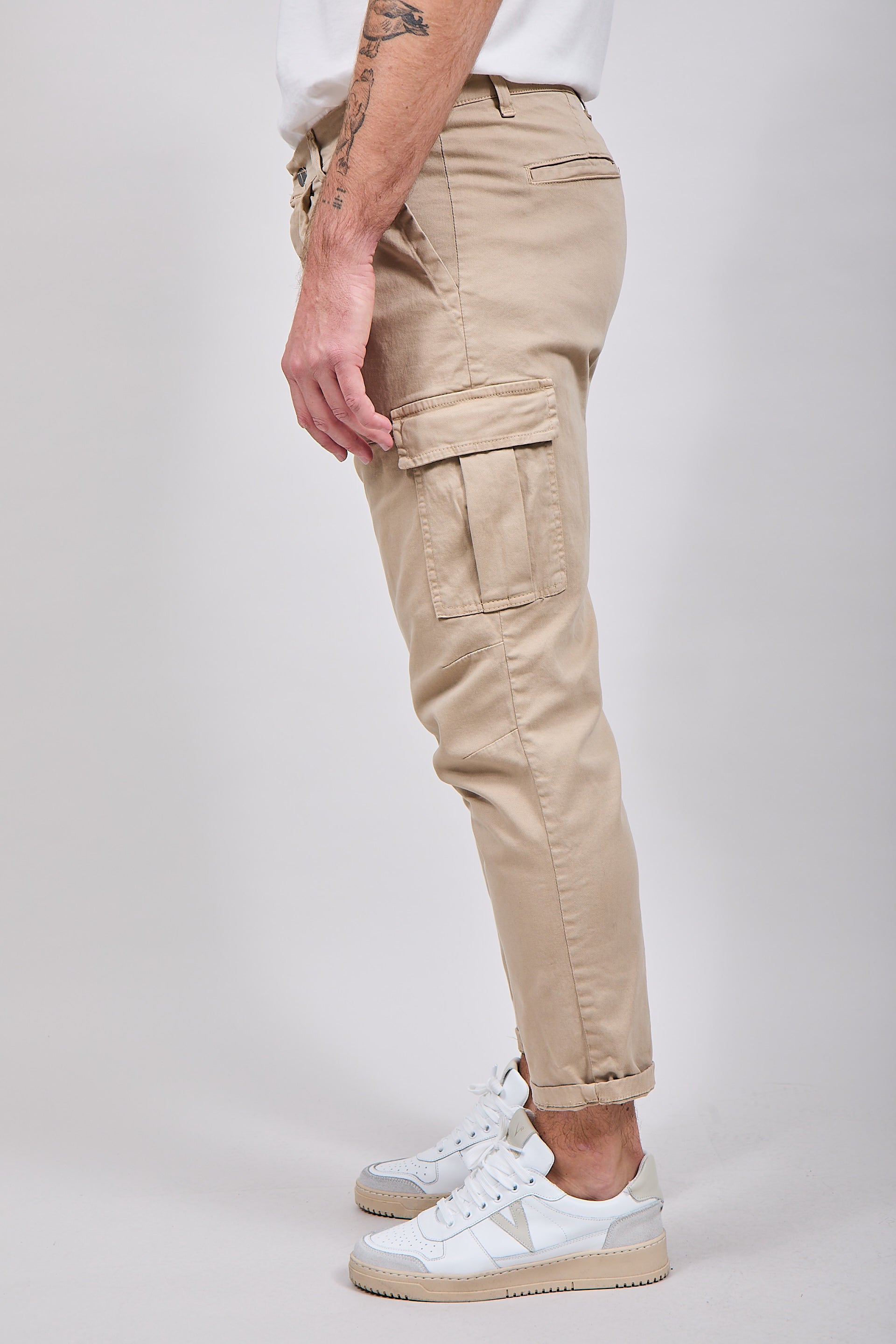 Pantalone Over-d Cargo Beige P40
