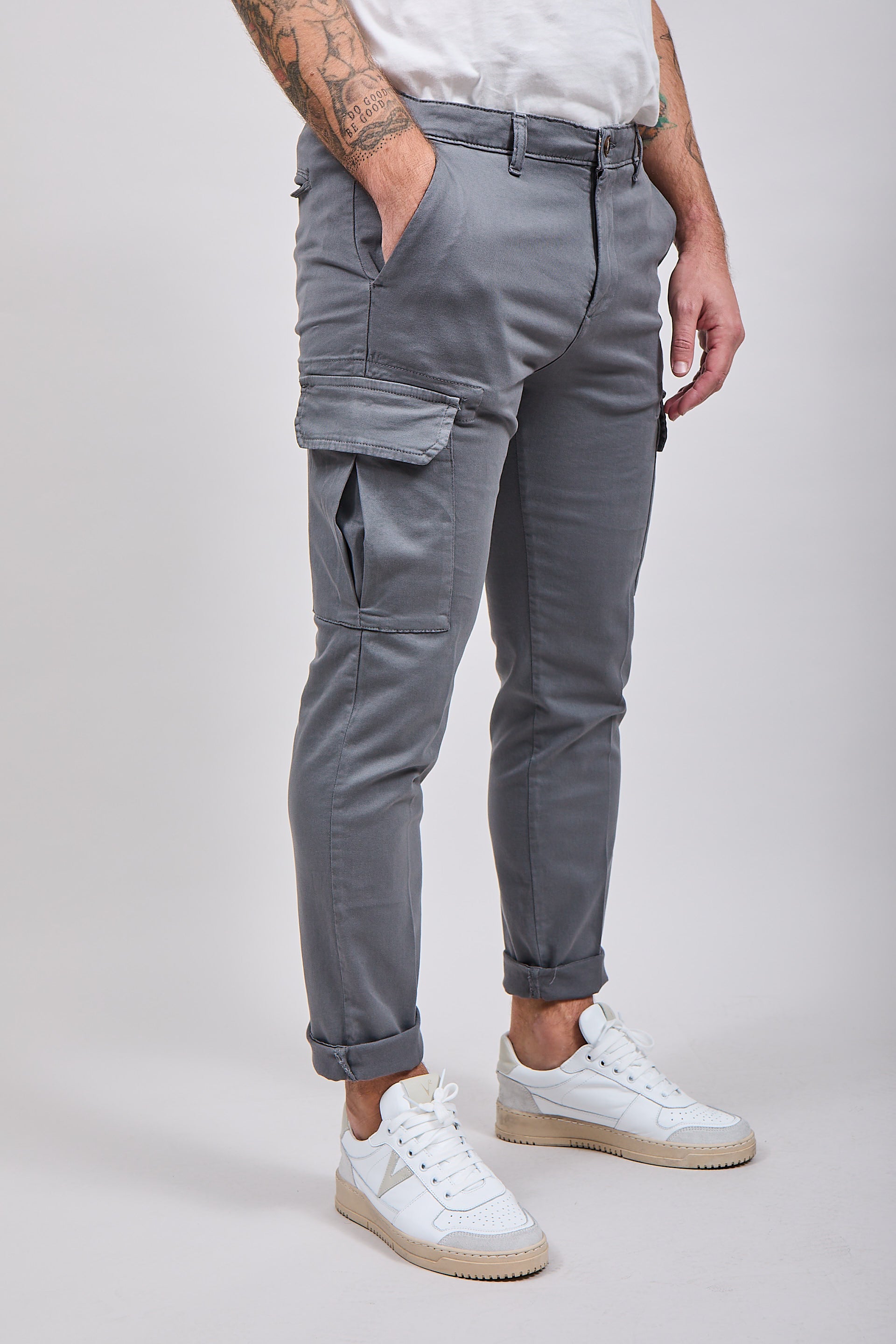 Pantalone Over-d Cargo Grigio P05