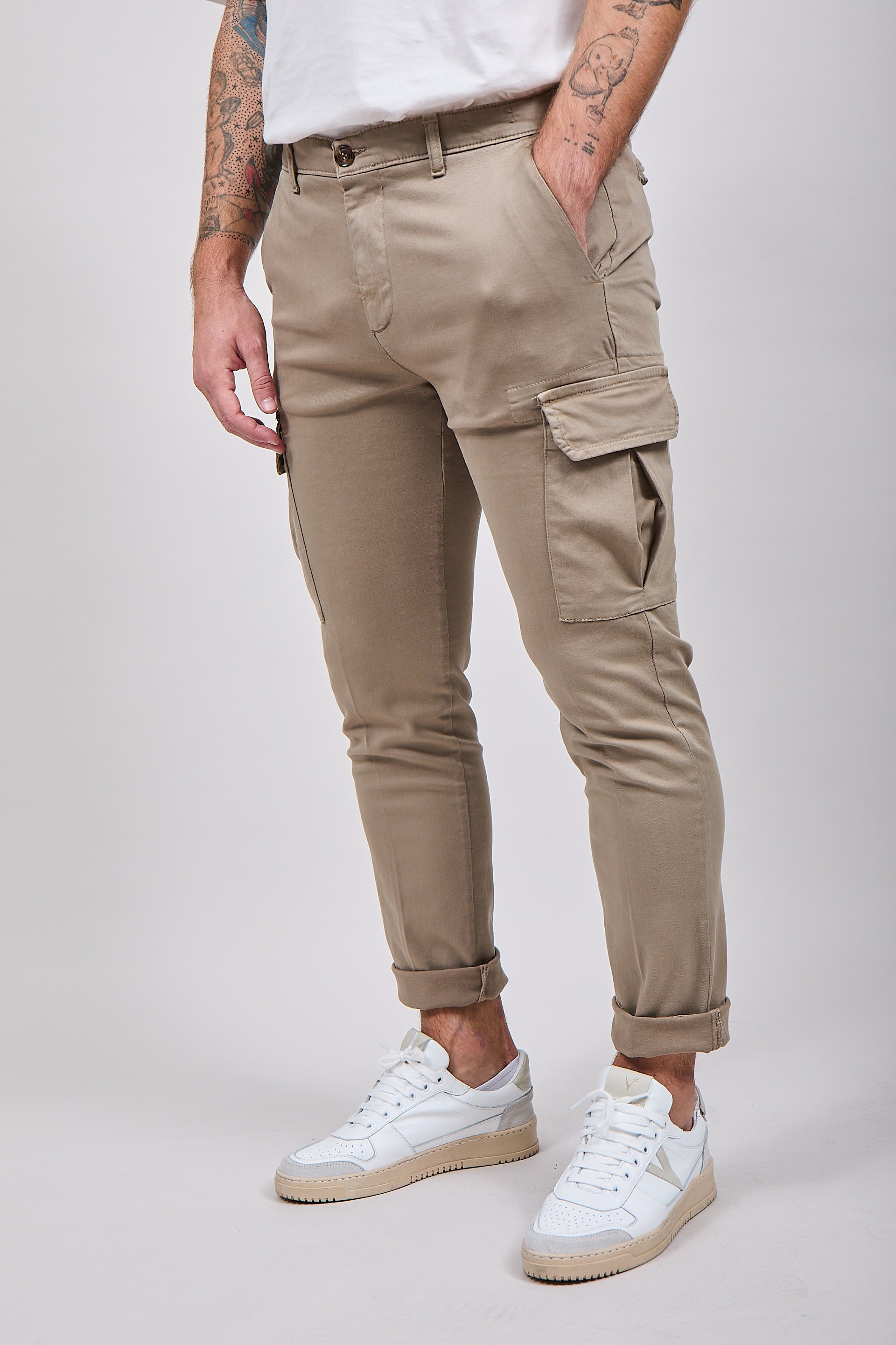Pantalone Over-d Cargo Beige P05