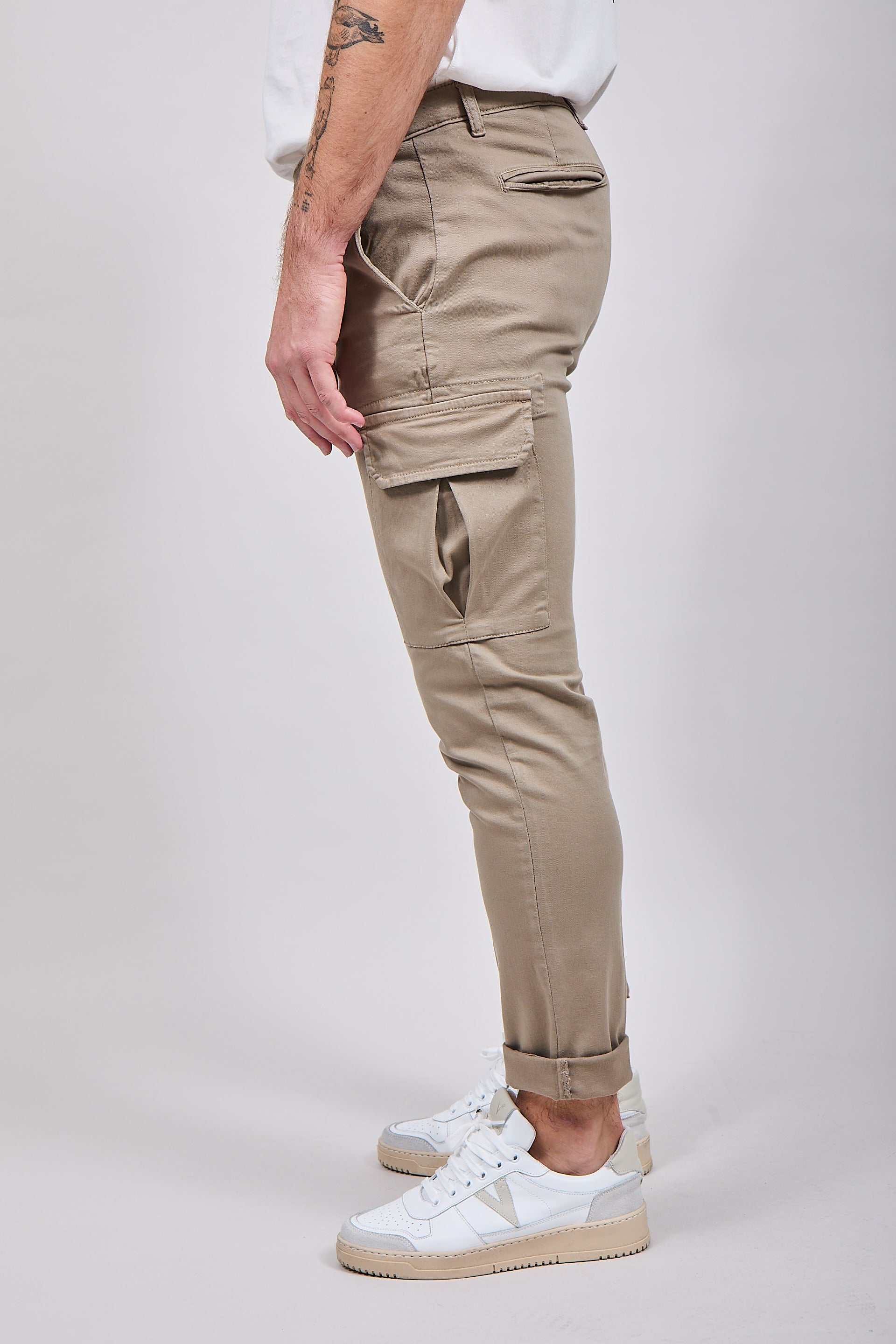 Pantalone Over-d Cargo Beige P05