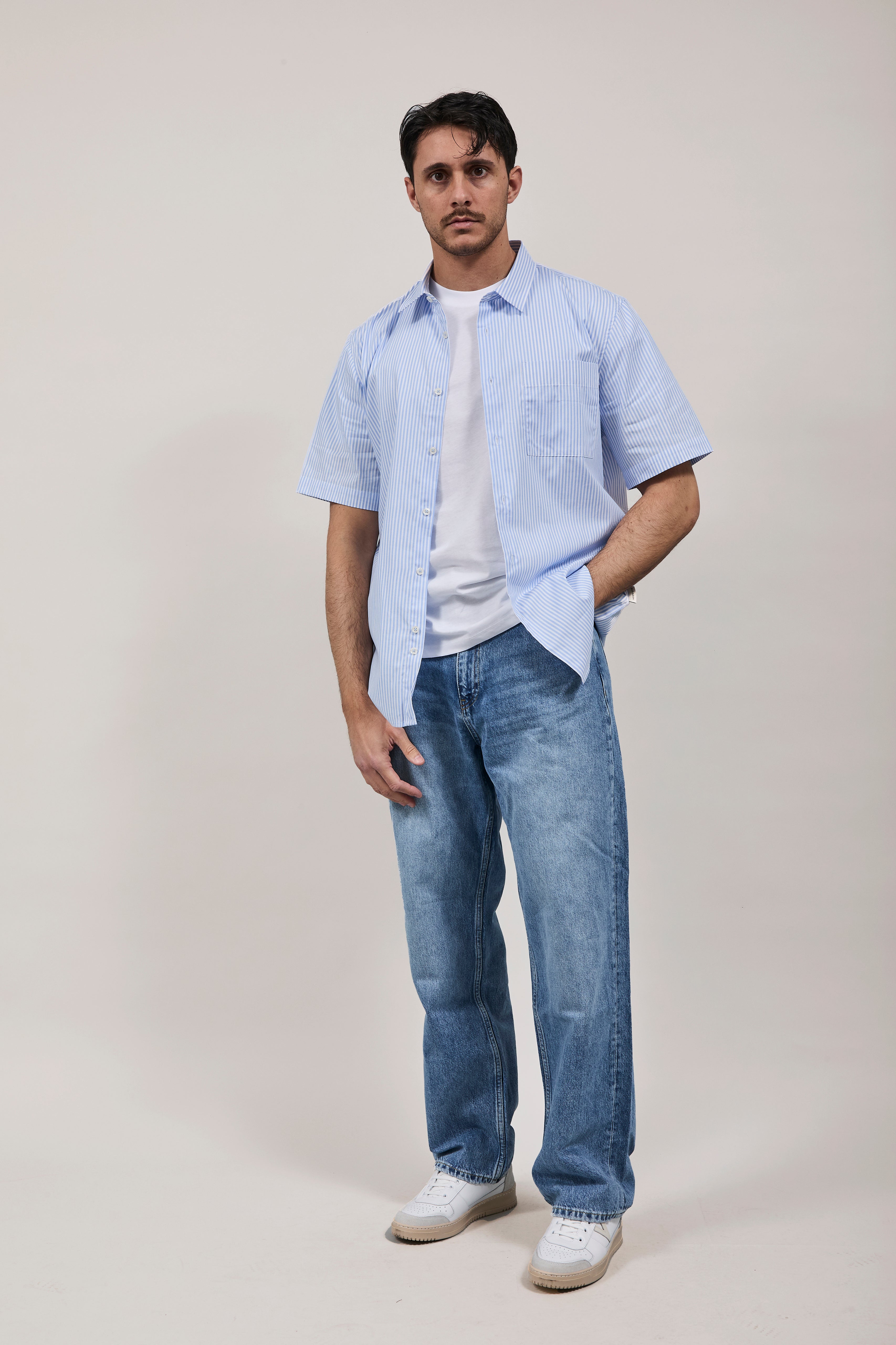 Camicia Block Eleven Bastoncino Celeste