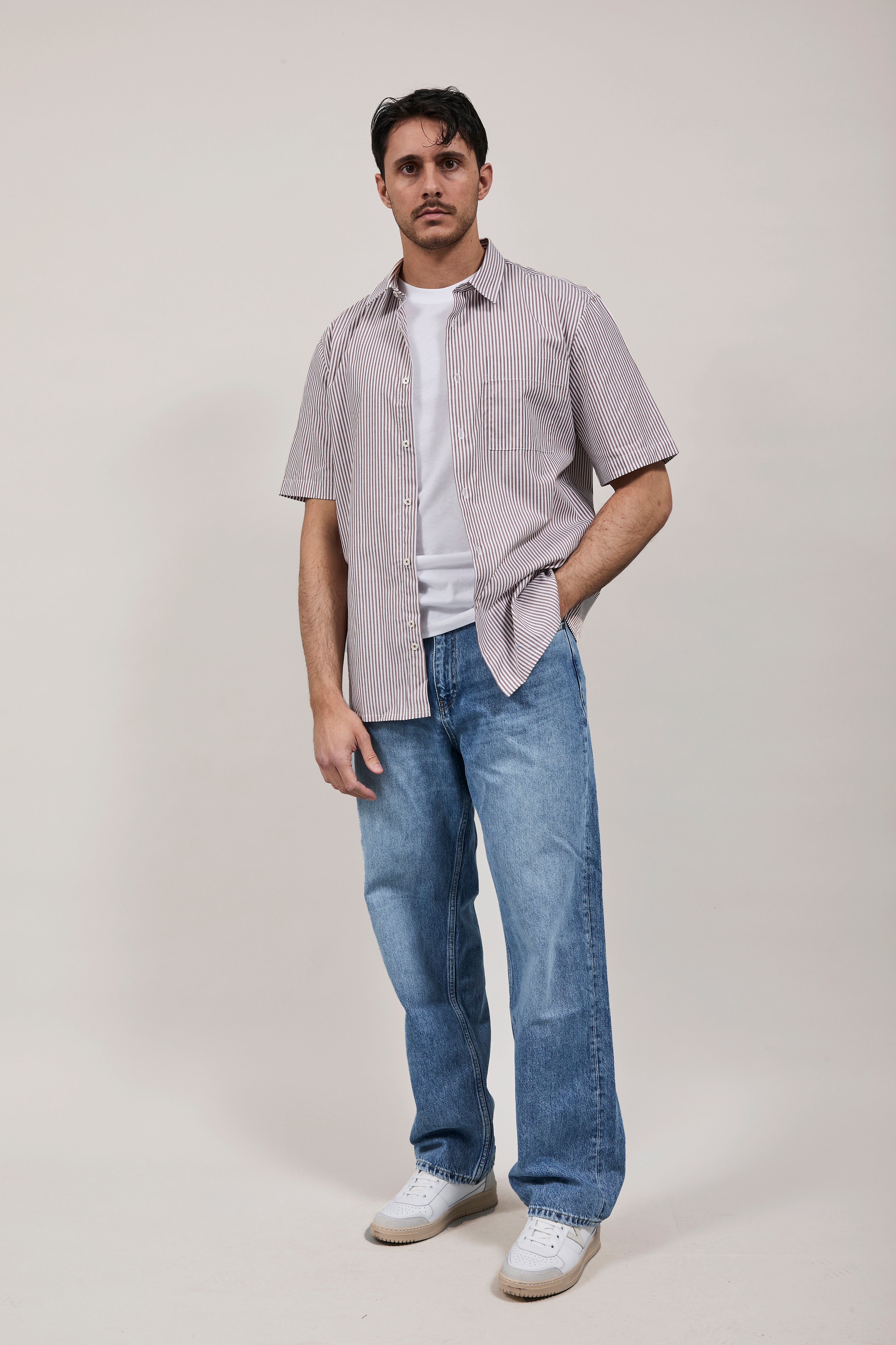 Camicia Block Eleven Bastoncino Tabacco