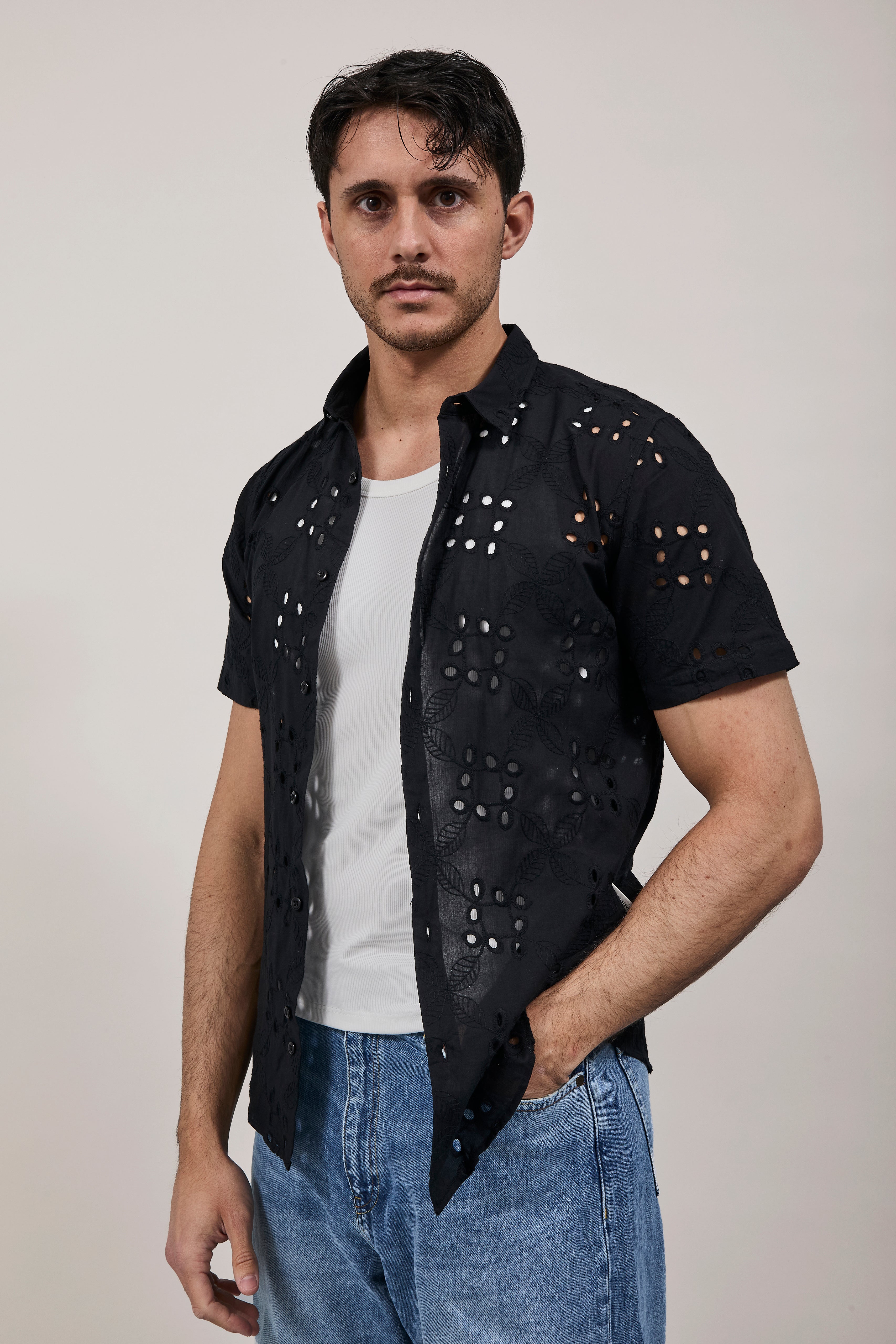 Camicia Block Eleven Sangallo Nera