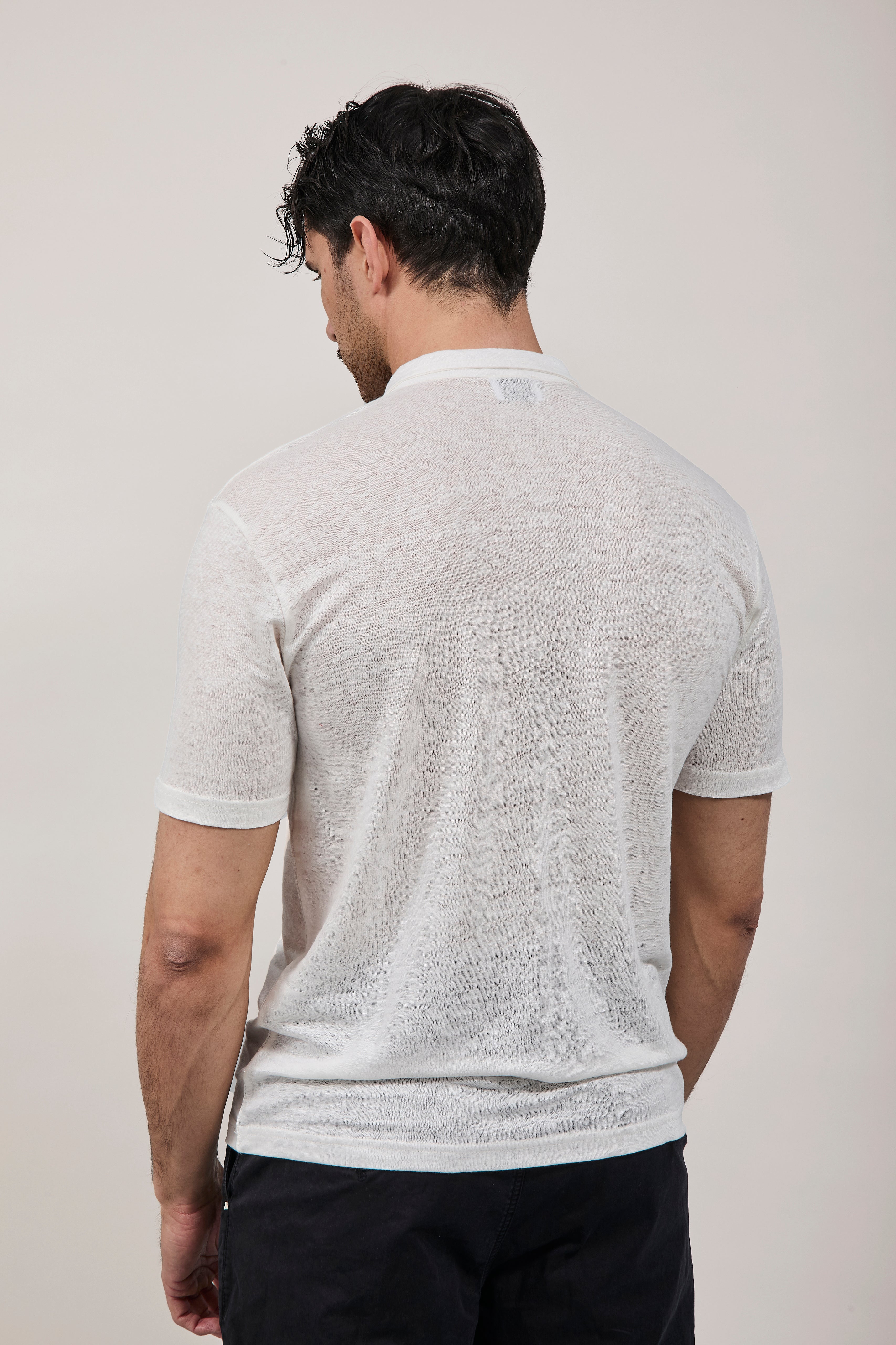 Polo Alta Tensione Lino Latte F64