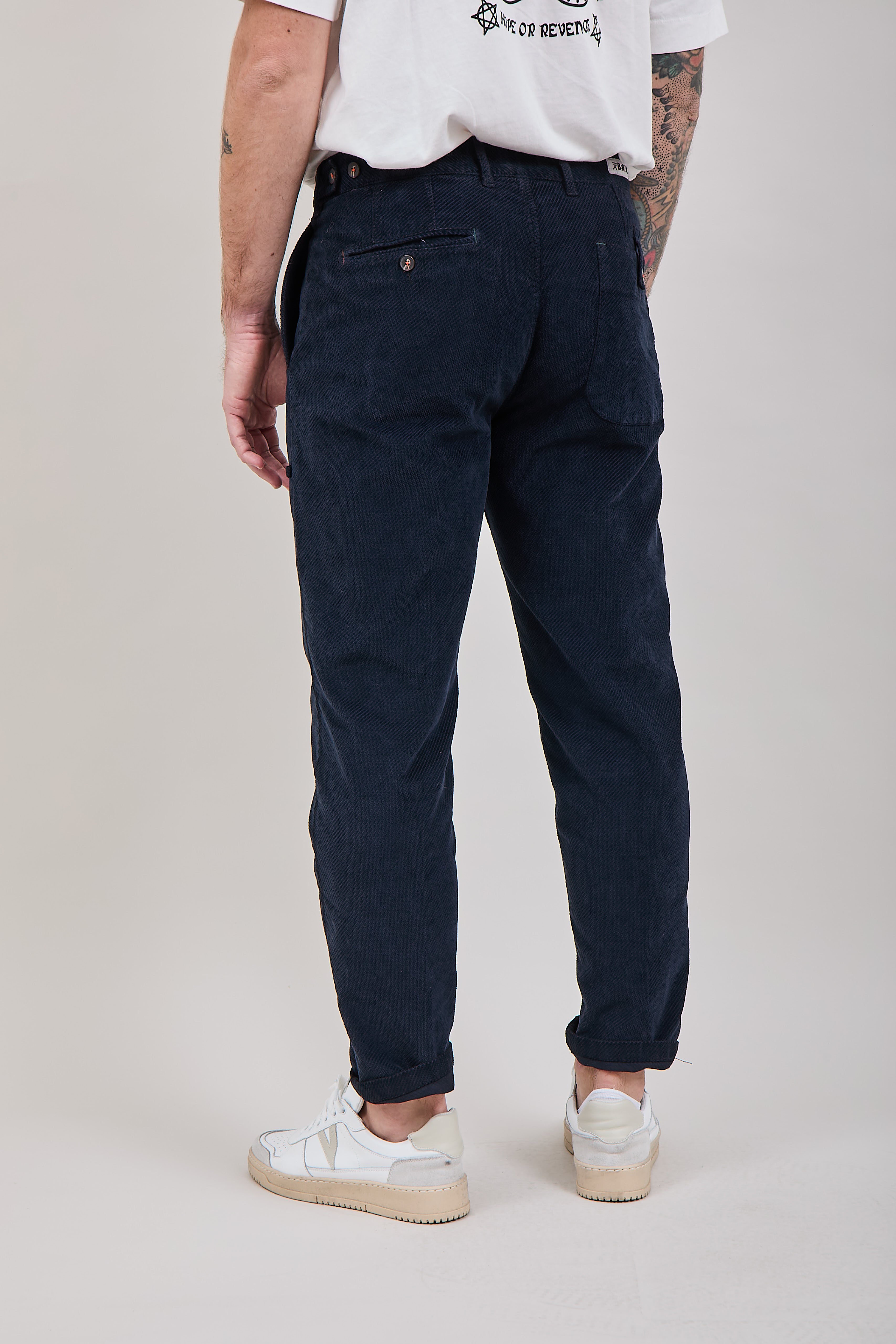 Pantalone Berna Velluto Blu 110