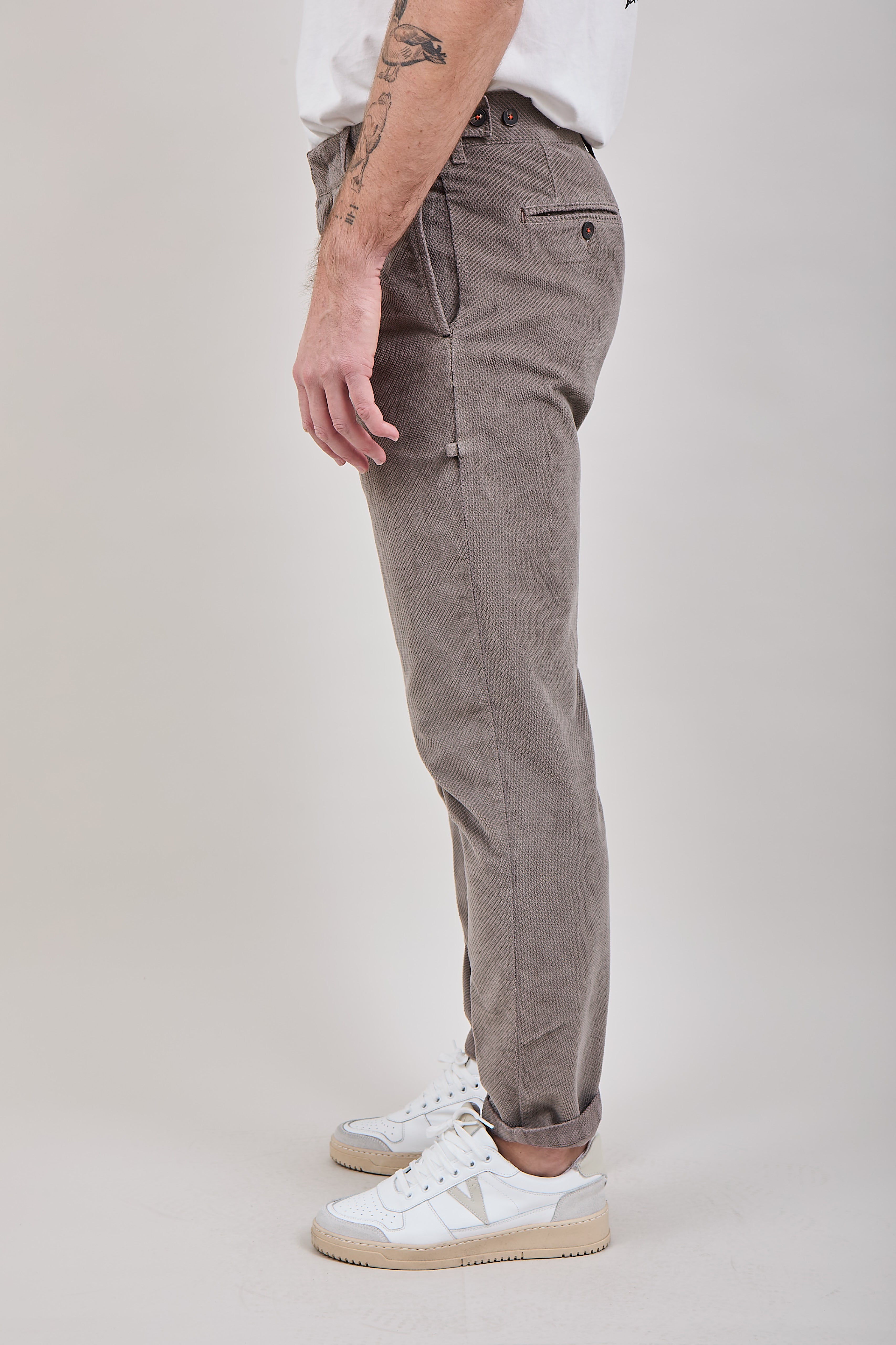 Pantalone Berna Velluto Tortora 110