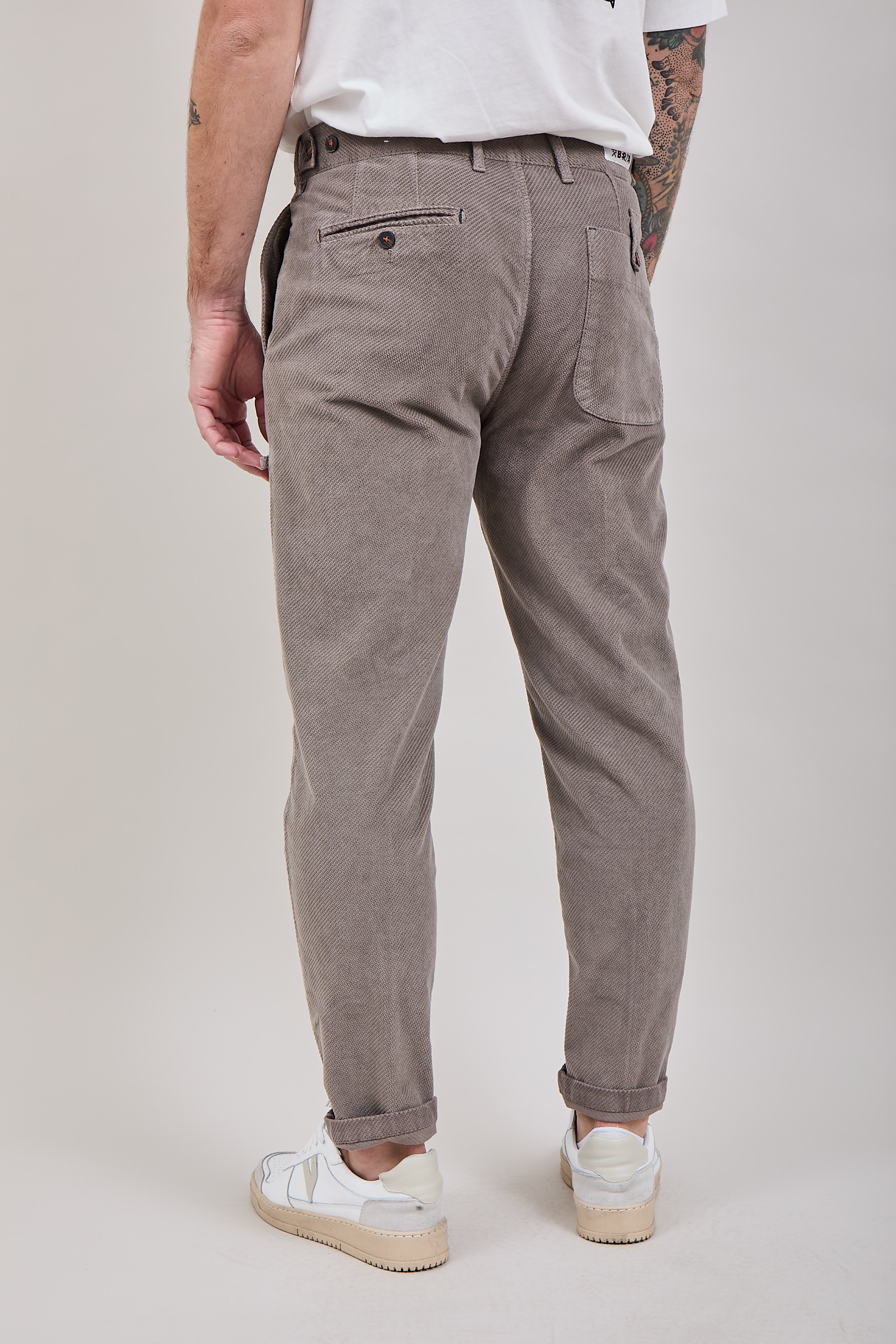 Pantalone Berna Velluto Tortora 110