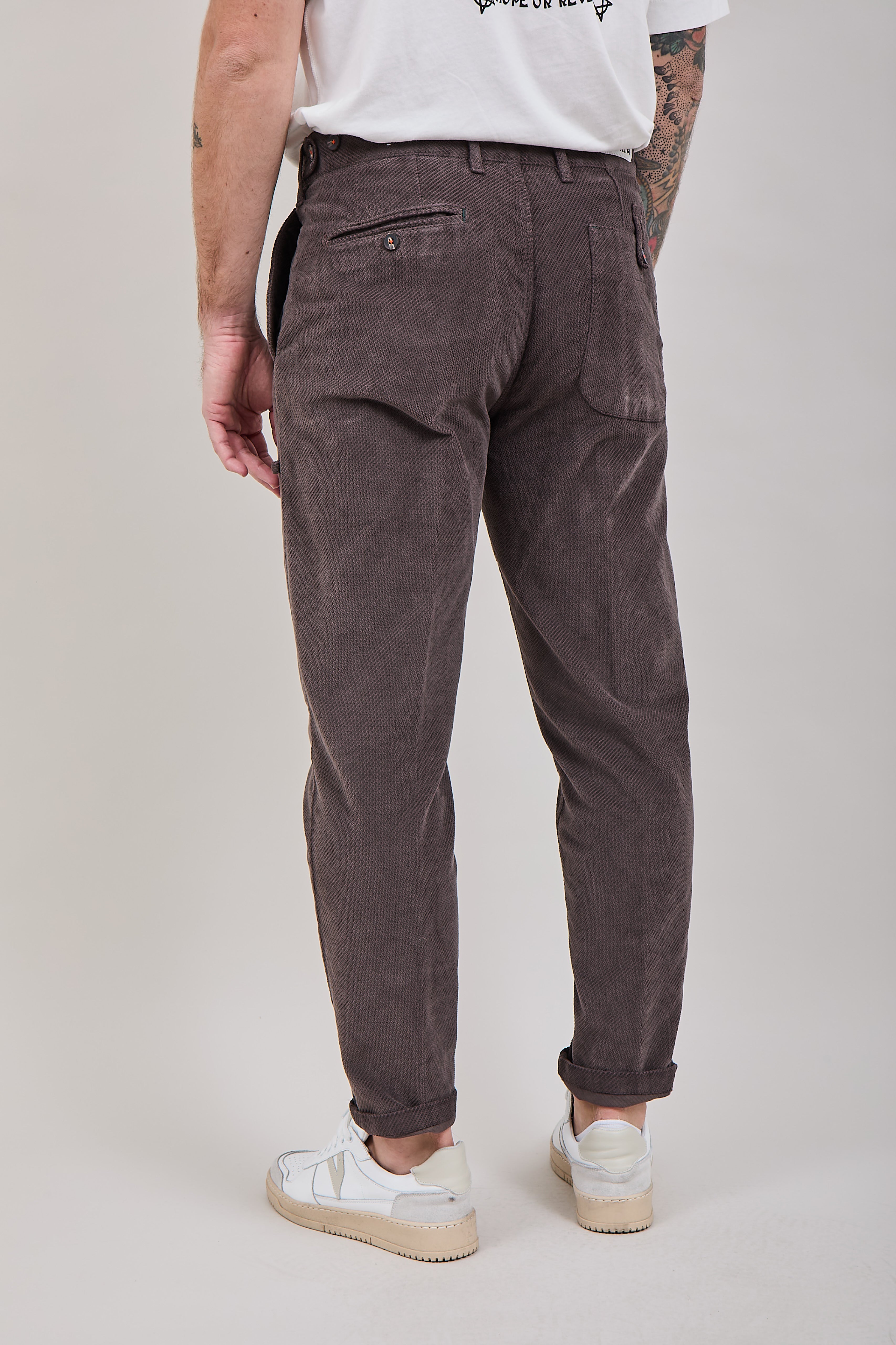 Pantalone Berna Velluto Caffè 110