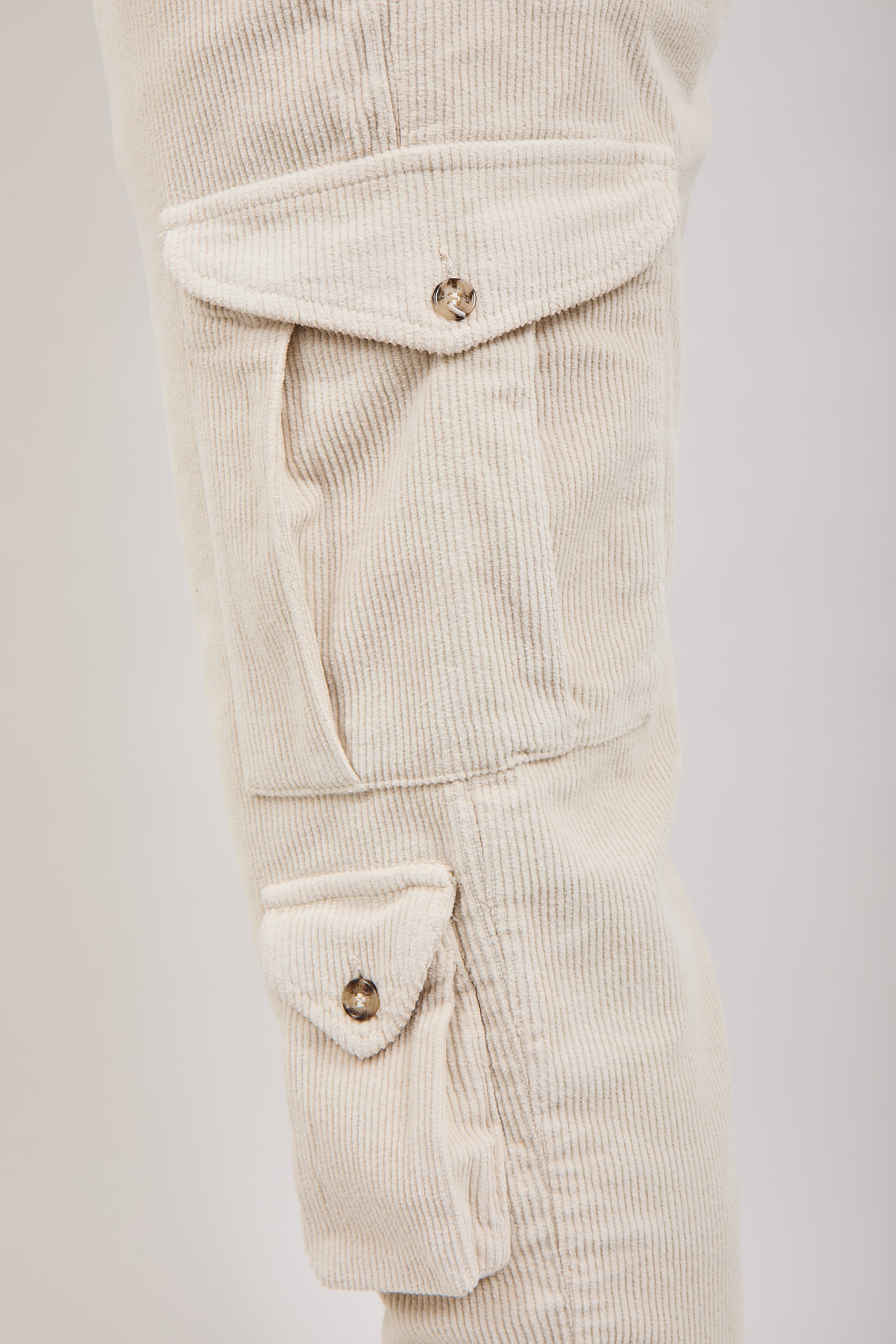 Pantalone Block Eleven Cargo Velluto Beige