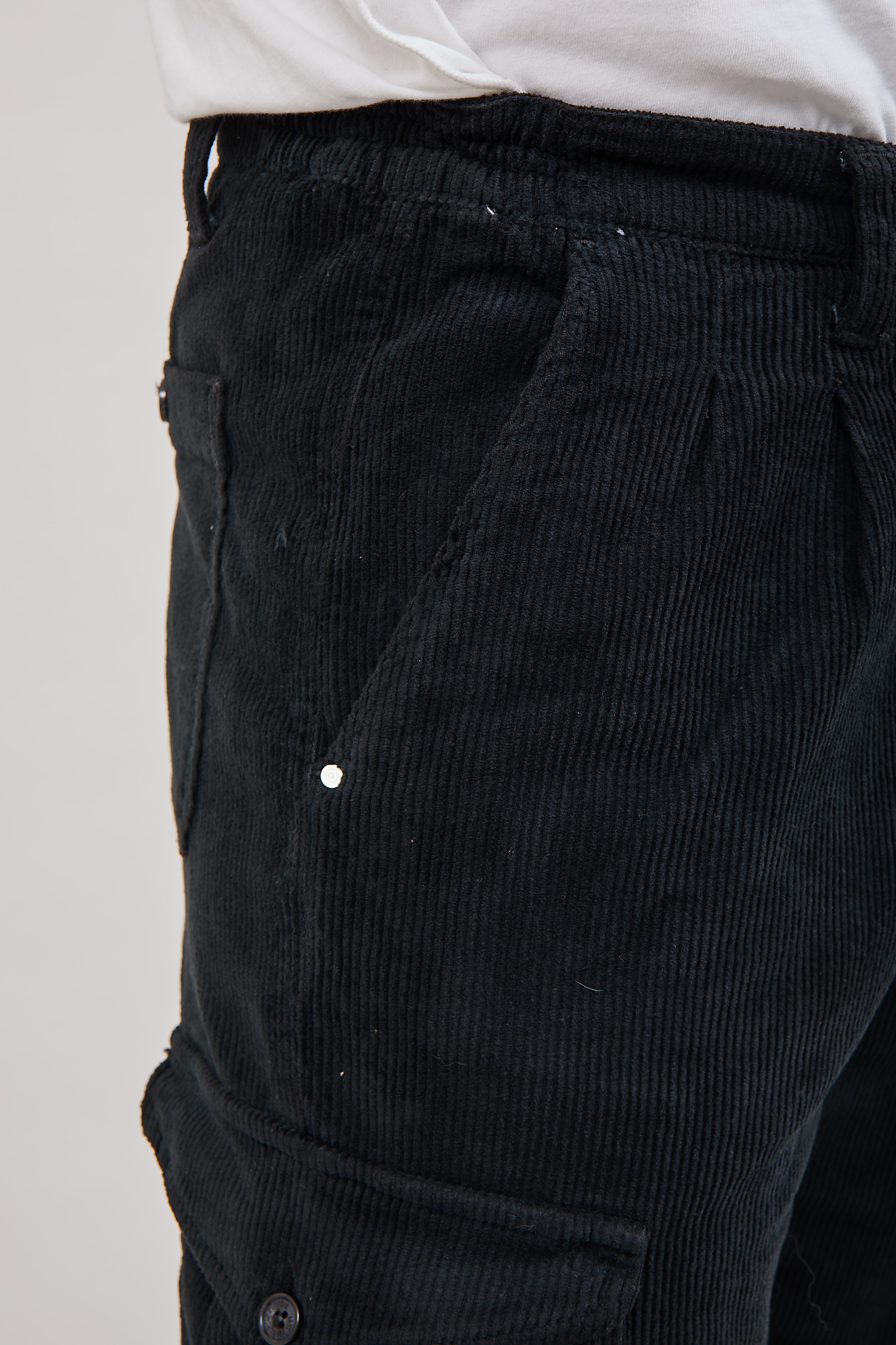 Pantalone Block Eleven Cargo Velluto Nero