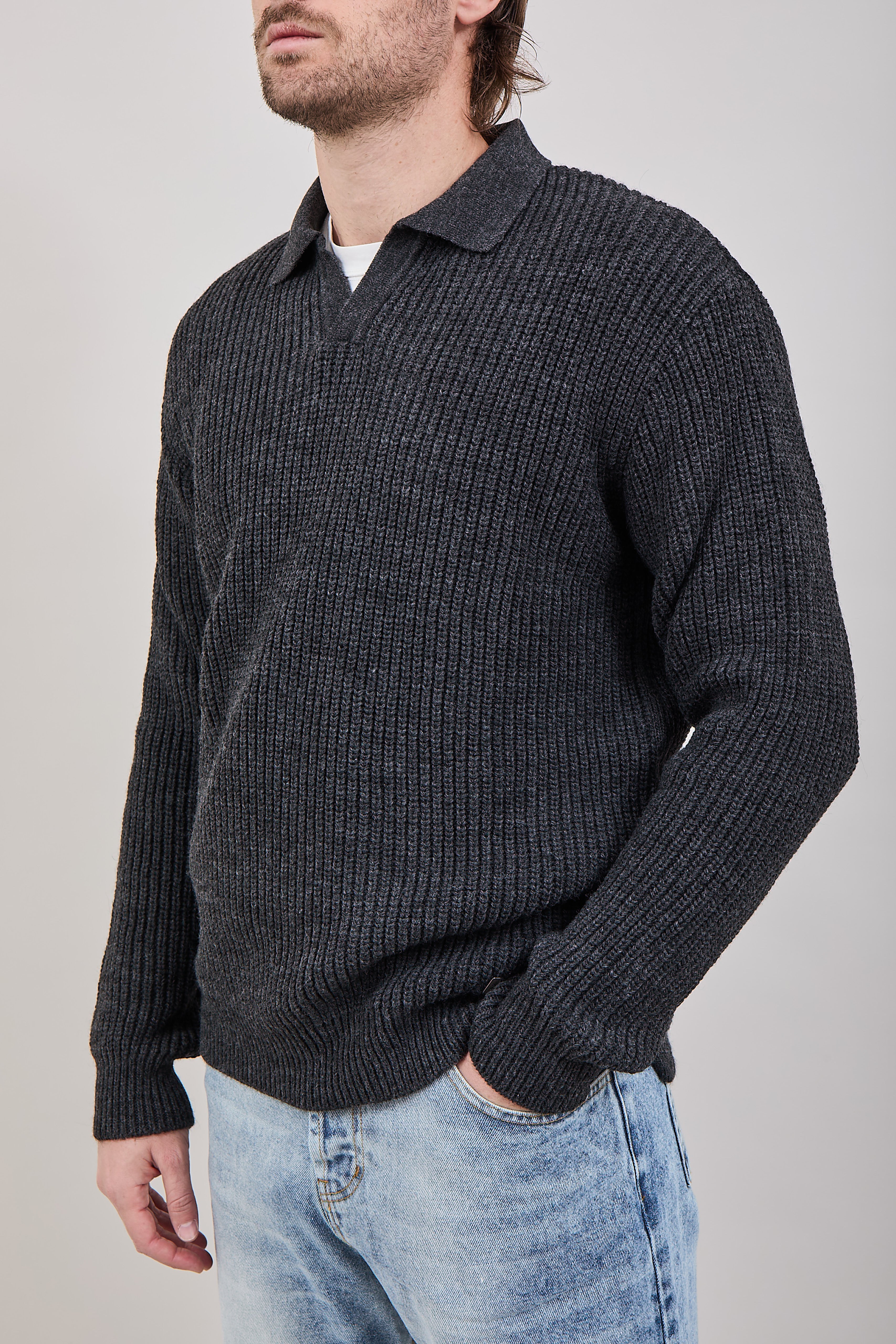 Maglione Block Eleven Polo Ferro