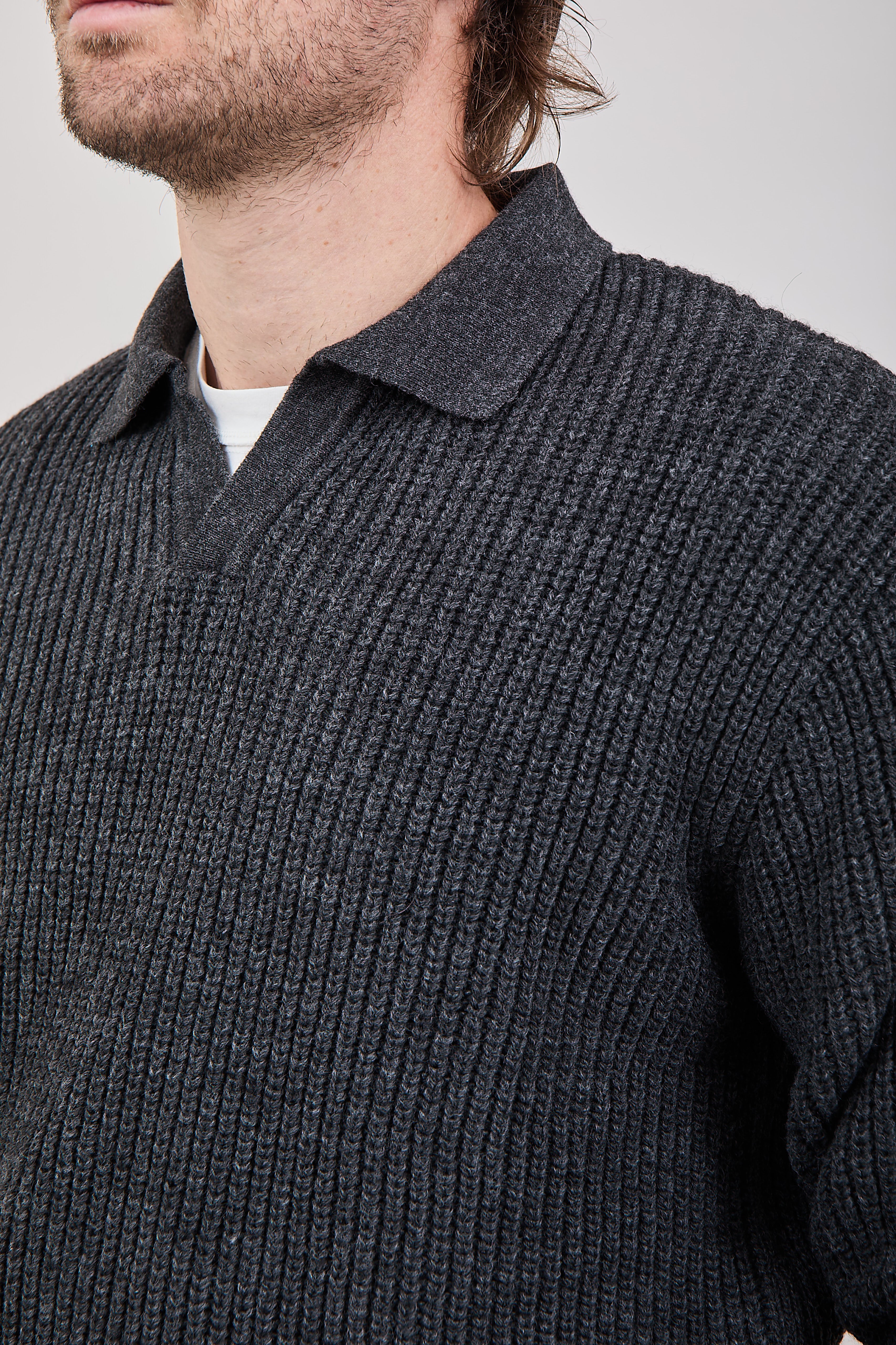 Maglione Block Eleven Polo Ferro