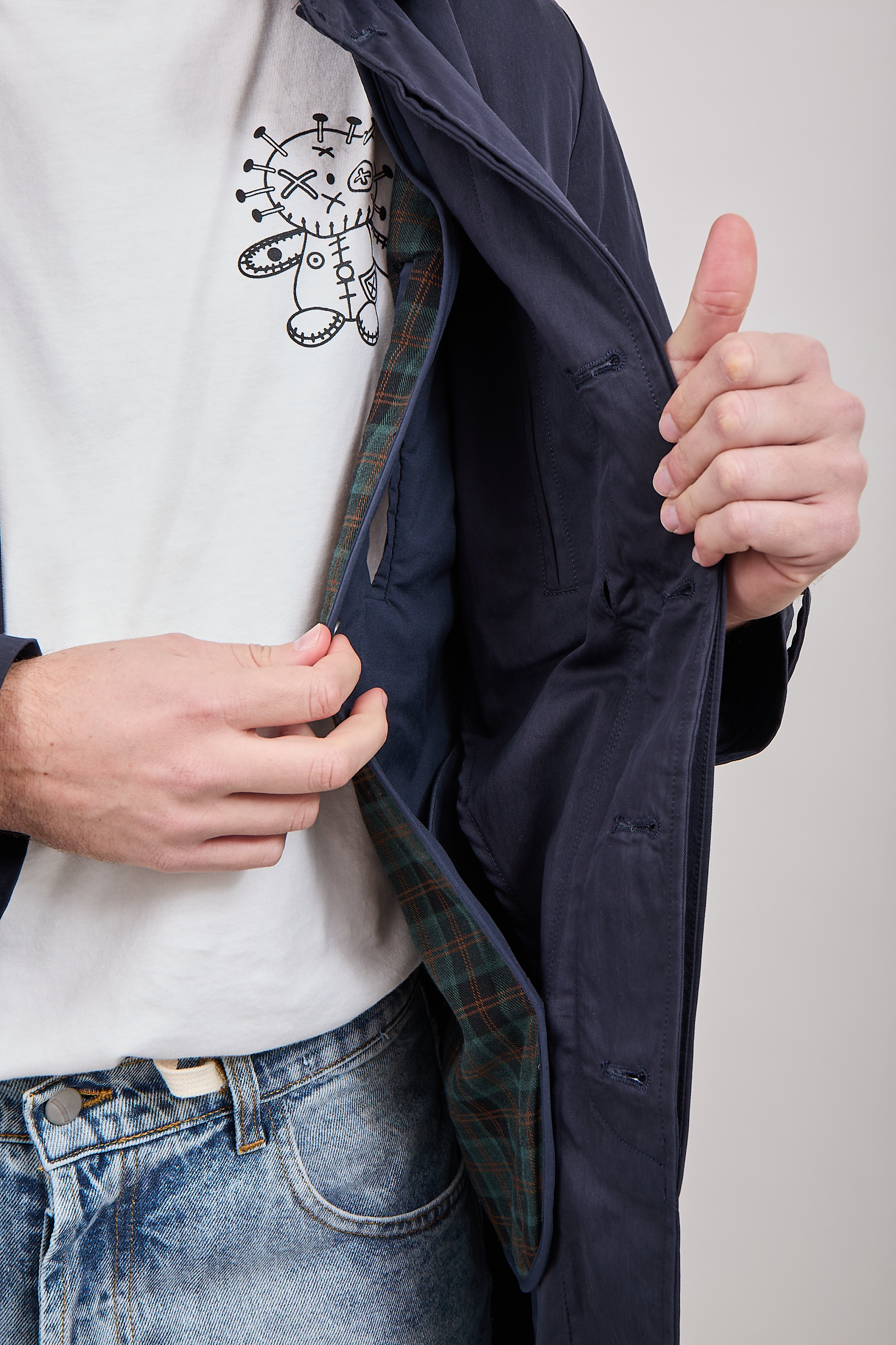 Trench Gianni Lupo Navy 5206