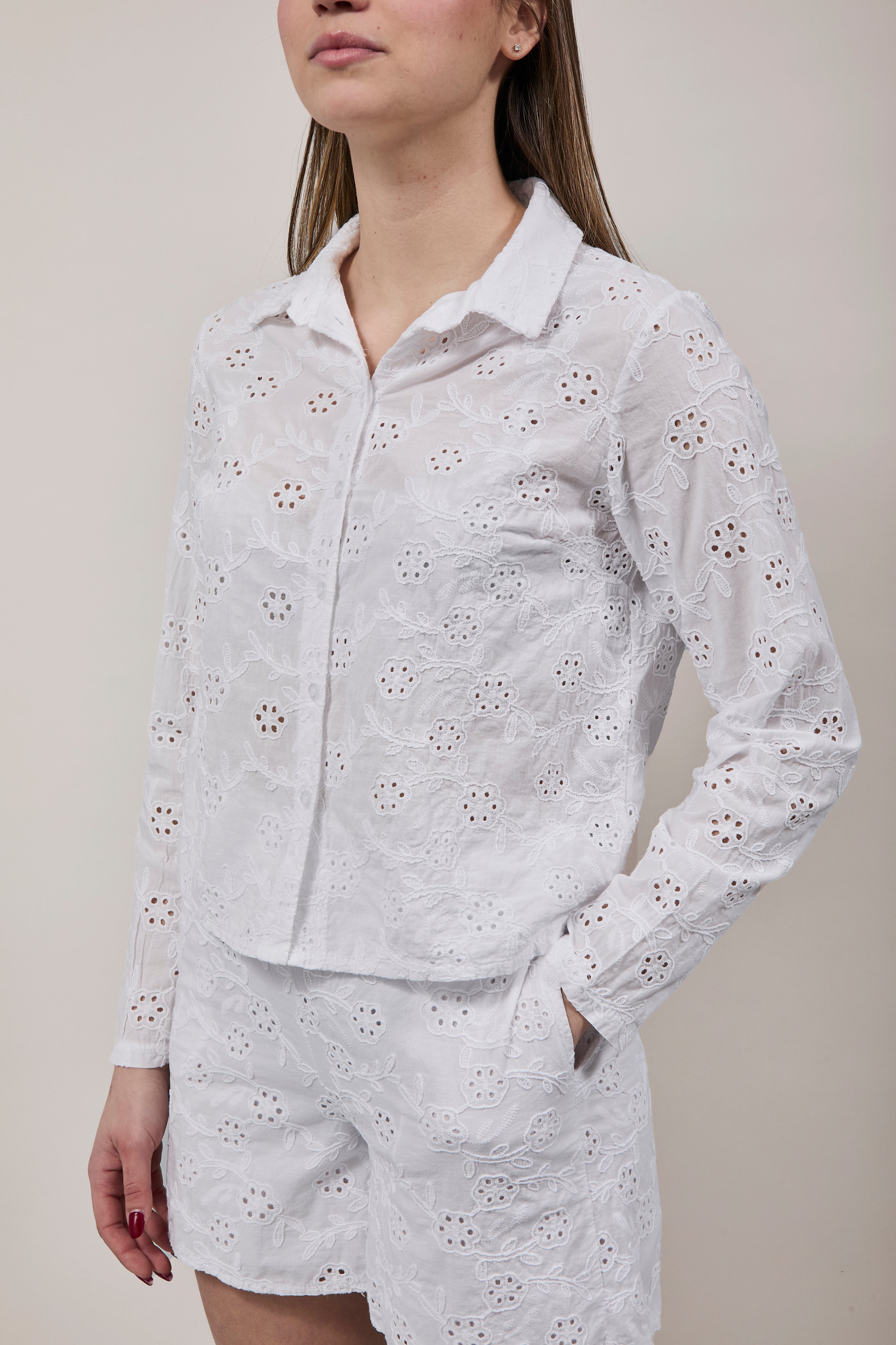Camicia Lokita San gallo Bianca