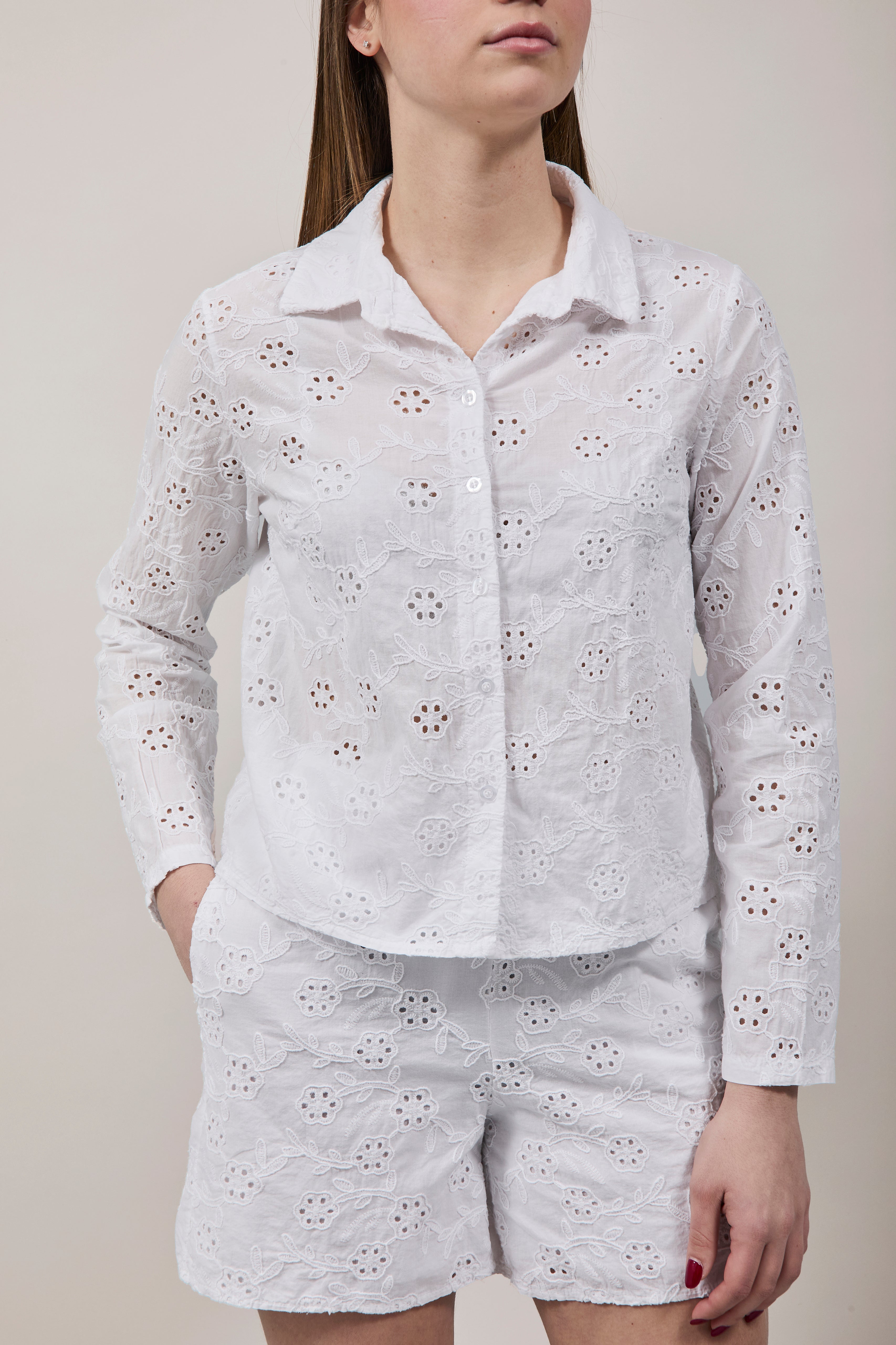 Camicia Lokita San gallo Bianca