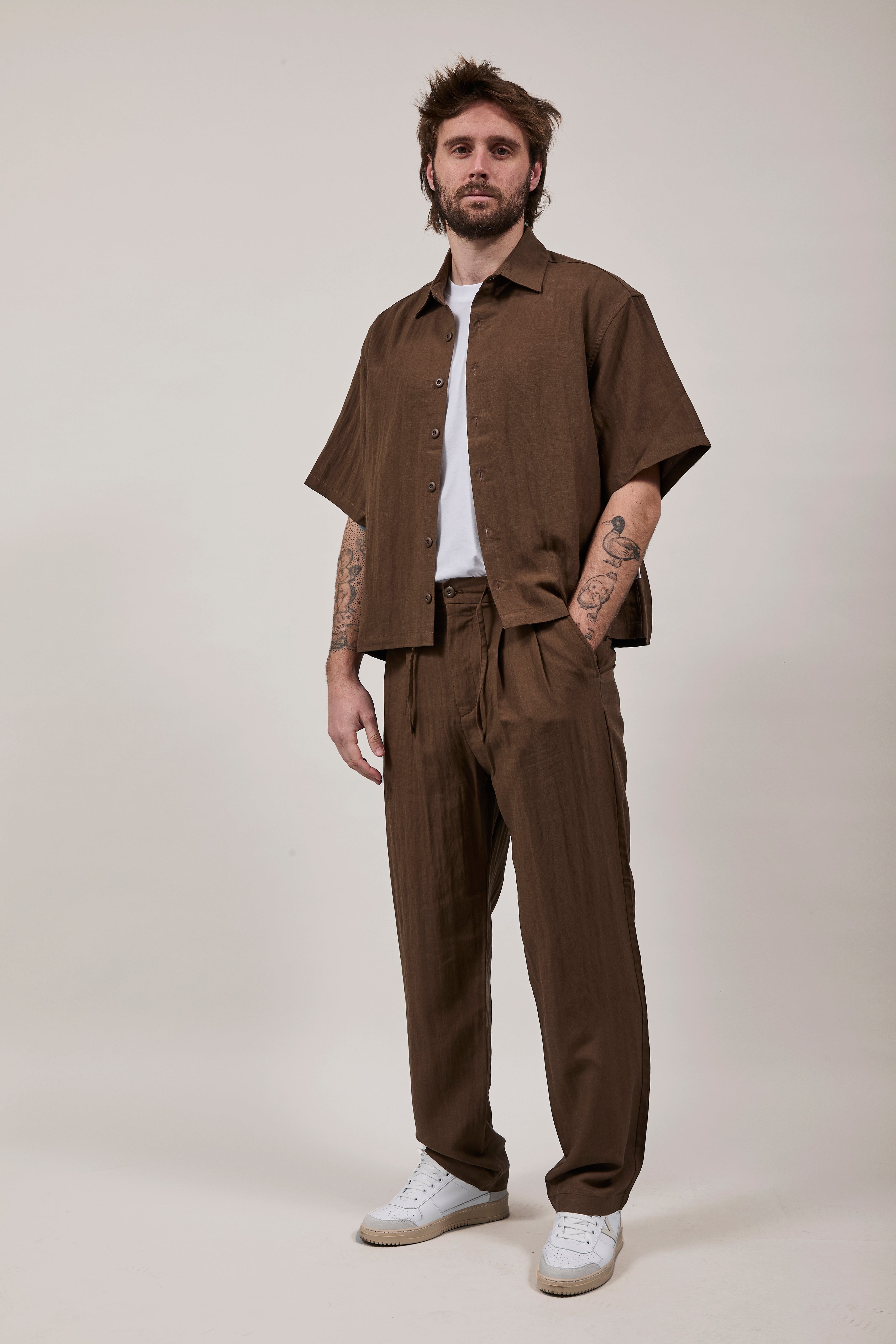 Pantalone Berna Tencel 102 Moro