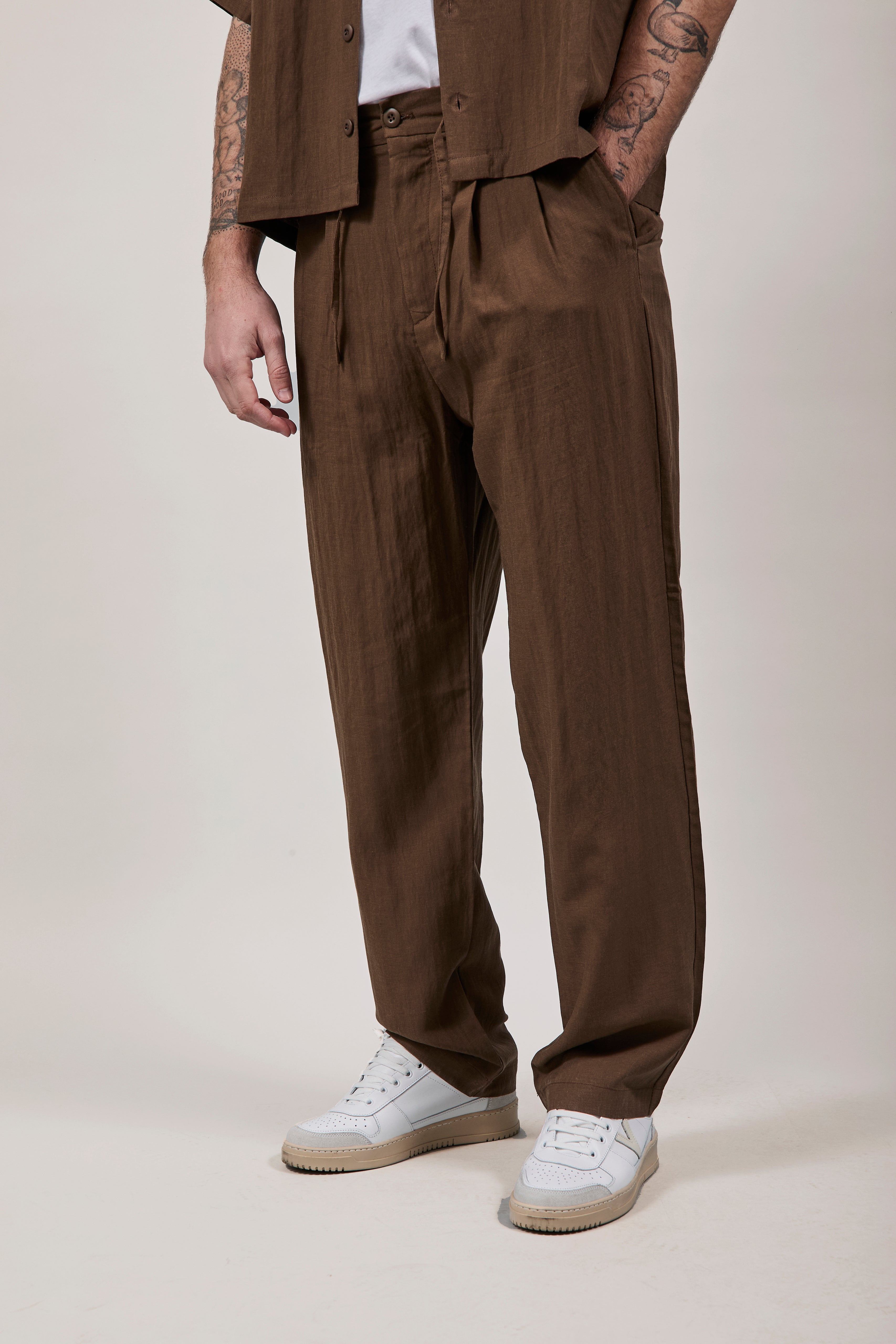 Pantalone Berna Tencel 102 Moro